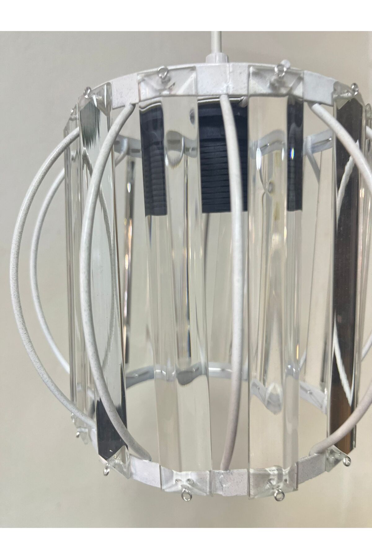 TIGEA Accessories TAŞLI CAM OVAL TEKLİ MODER SALON SARKIT AVİZE