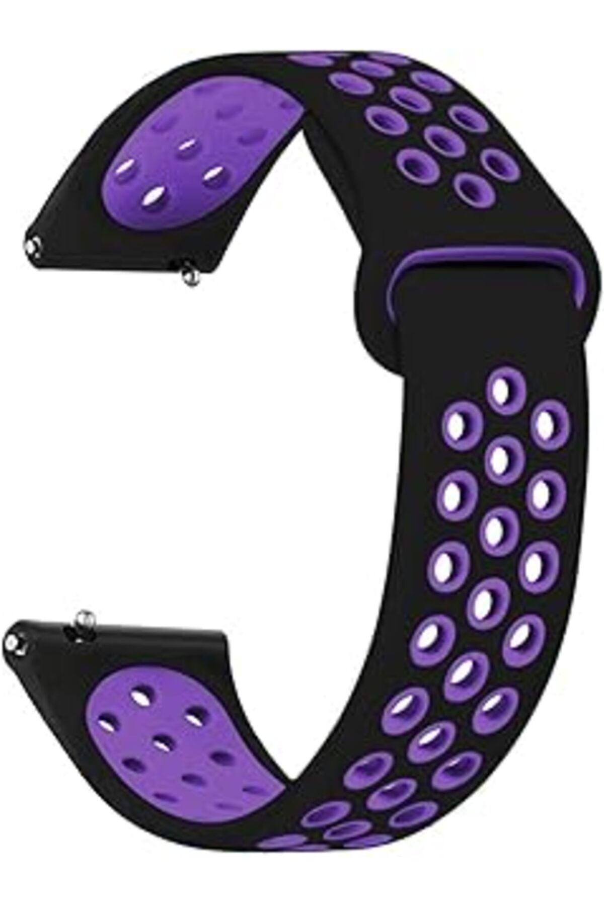 Pazarcan Microsonic Amazfit Gts 4 Mini Rainbow Sport Band Kordon Siyah Mor