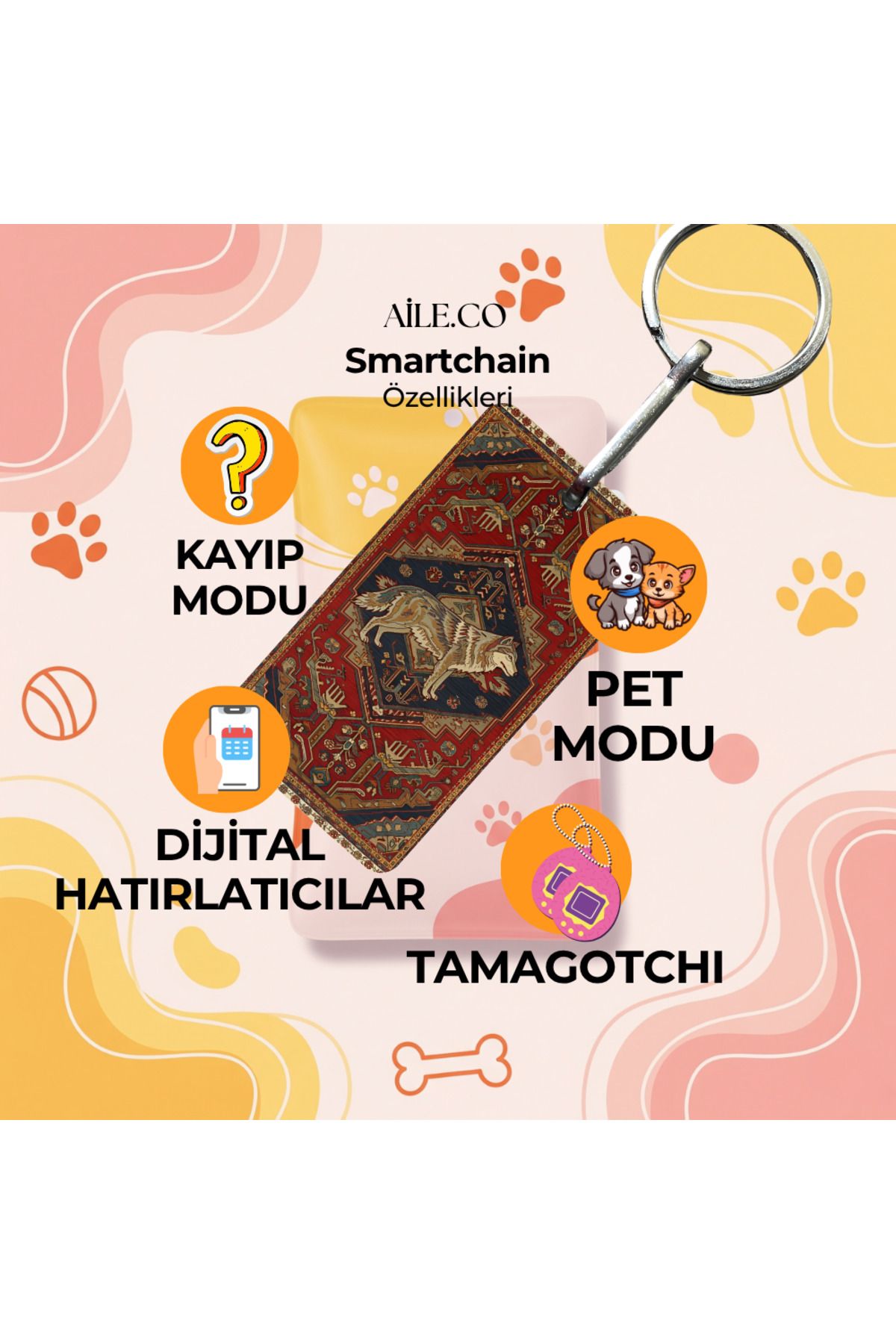 AileCo Smartchain Pet Künyesi | QR Kodlu Akıllı Künye | Kaybolmaya Son