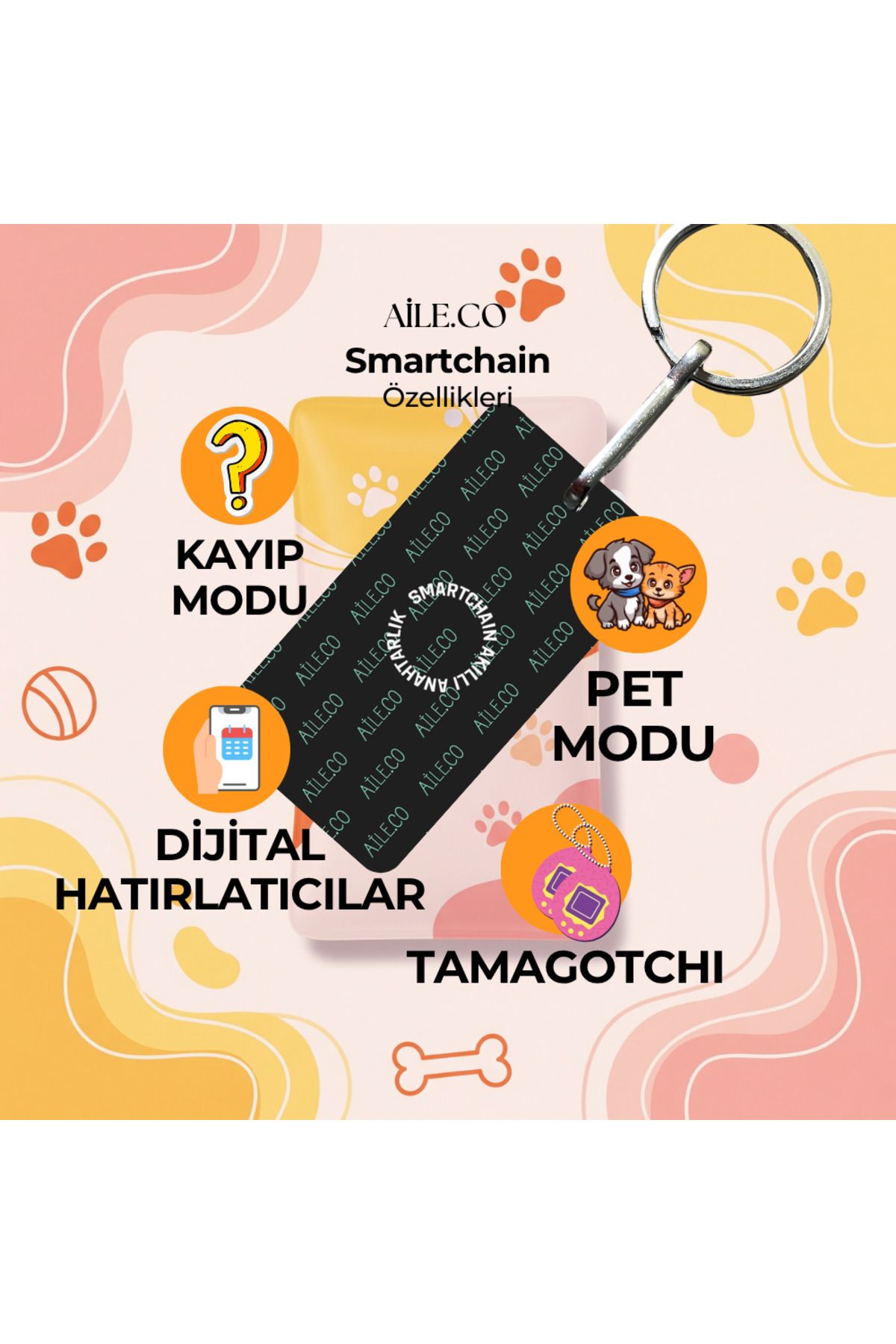 AileCo Smartchain Pet Künyesi | QR Kodlu Akıllı Künye | Kaybolmaya Son