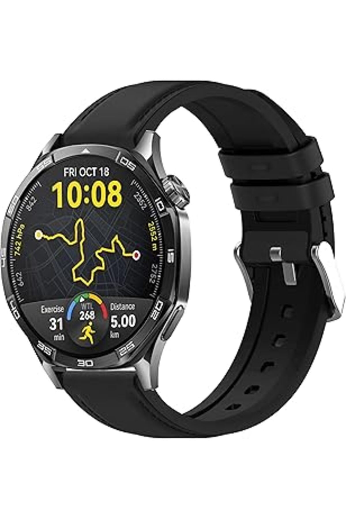 Mu Art Ahşap Teknoft 22mm Ile Uyumlu Saatler Için Yumuşak Suni Deri 46mm Silikon Kordon Huawei Watch (gt5 Pro/gt