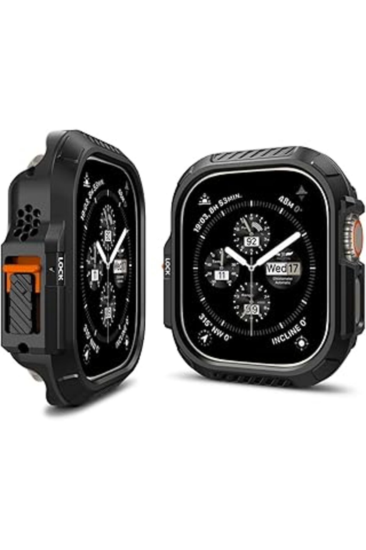 Qedii Watch 49Mm (Ultra 2/1) Kılıf Lock Fit Black - Acs06208