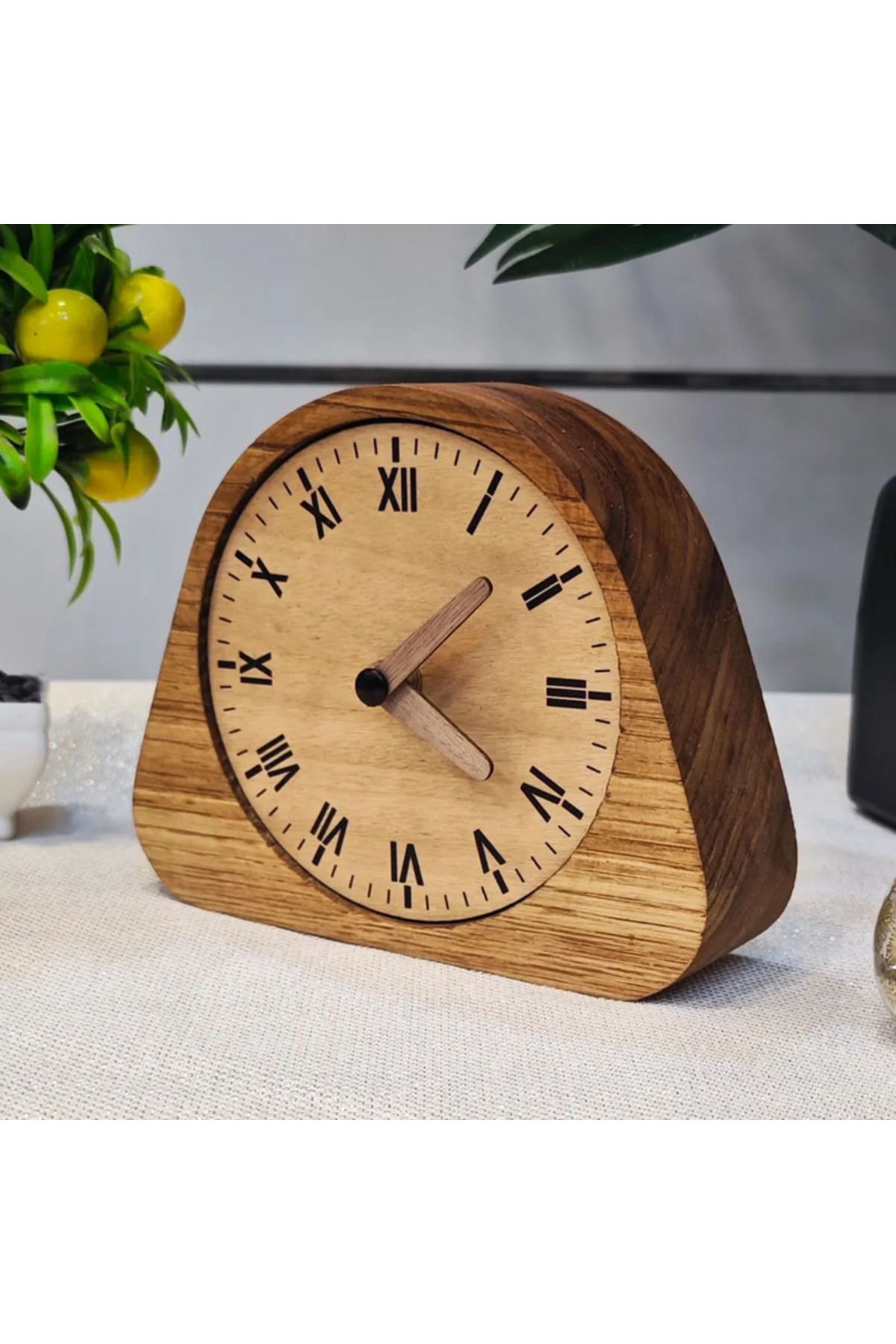 CNZ WOOD Şirketlere Özel Kestane Masa Saati