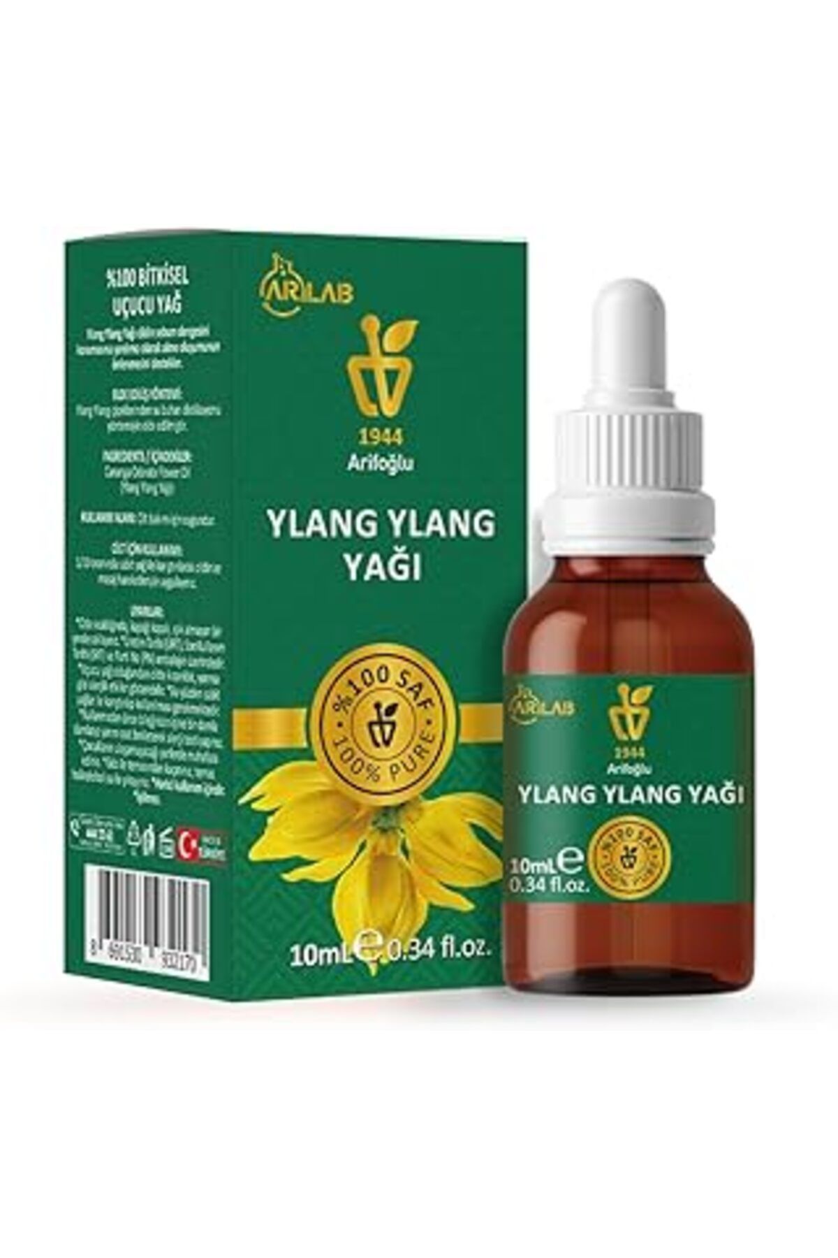 Pazarcan Ylang Ylang Yağı 10Ml%100 Saf Yağ Arlab Pure Ylang Ylang Oil 10Ml