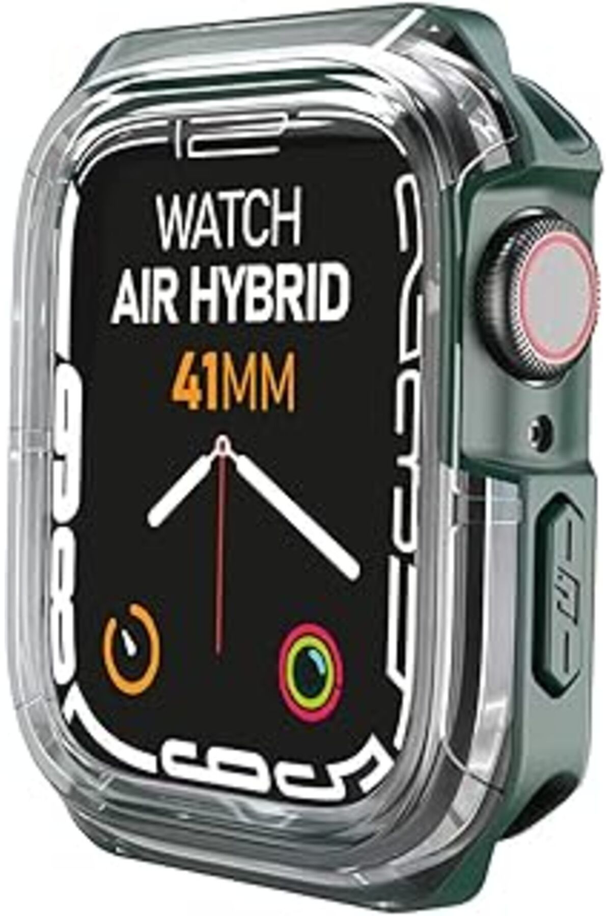 Pazarcan Buff Labs Watch 8/7 Uyumlu Air Hybrid Kılıf 41mm, Darbeye Dayanıklı Koruyucu Silikon Kılıf (koyu Ye