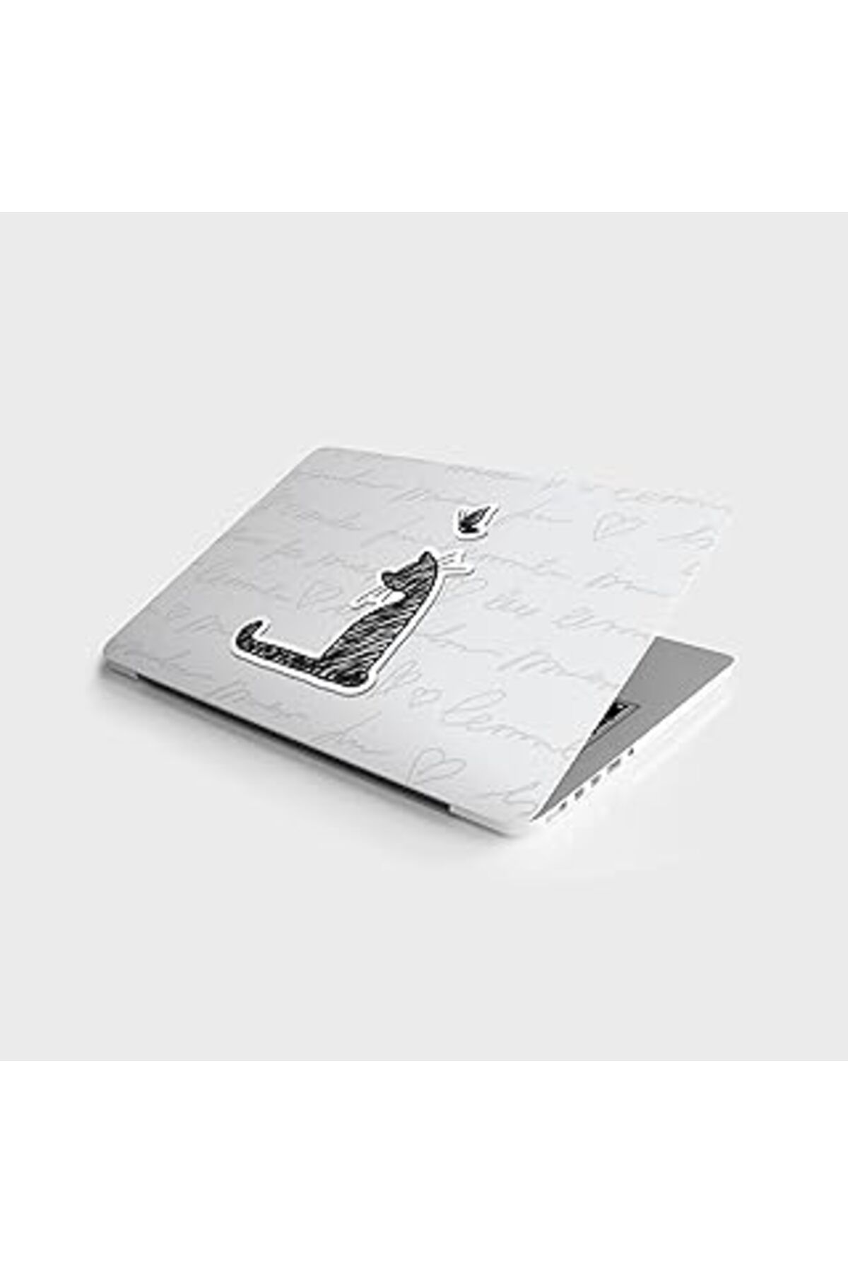 ASİTAN Laptop Sticker Bilgisayar Notebook Pc Kaplama Etiketi Kedi Kelebek