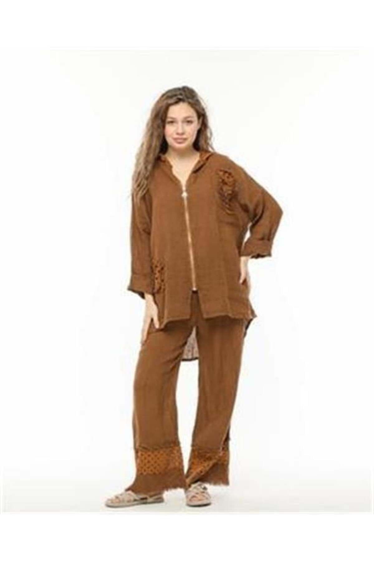 EREN STYLE İTALYAN BOHEM KAPÜŞONLU CEKET FİSTOLU PANTOLON AKIM