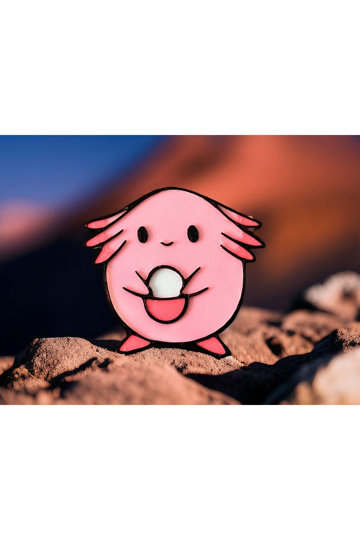 Vision Craft Sevimli Chansey Chibi Pokemon Buzdolabı Mıknatıs/Anahtarlık (3 Adet)