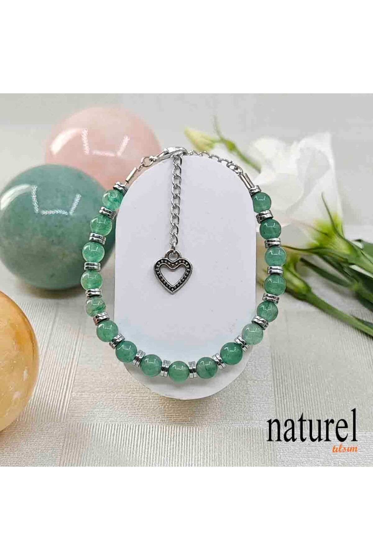 Naturel Tılsım Aventurin Doğal Taş 6mm Bileklik