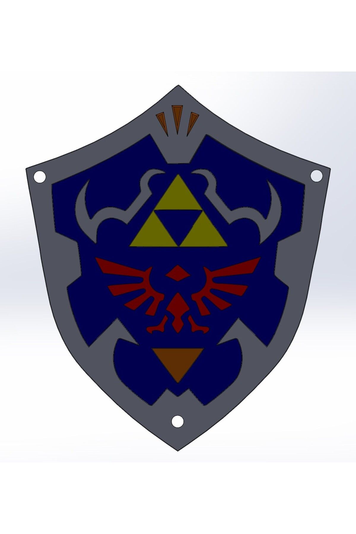 Vision Craft Time N64 (Shield) Bouclier Zelda Ocarina - Anahtar Zincir Versiyon (4 Adet)