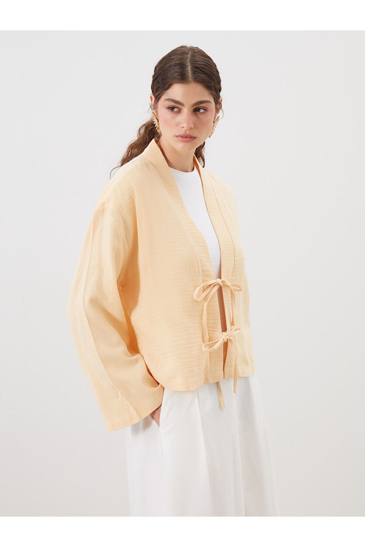 LC Waikiki Şal Yaka Oversize Kadın Kimono