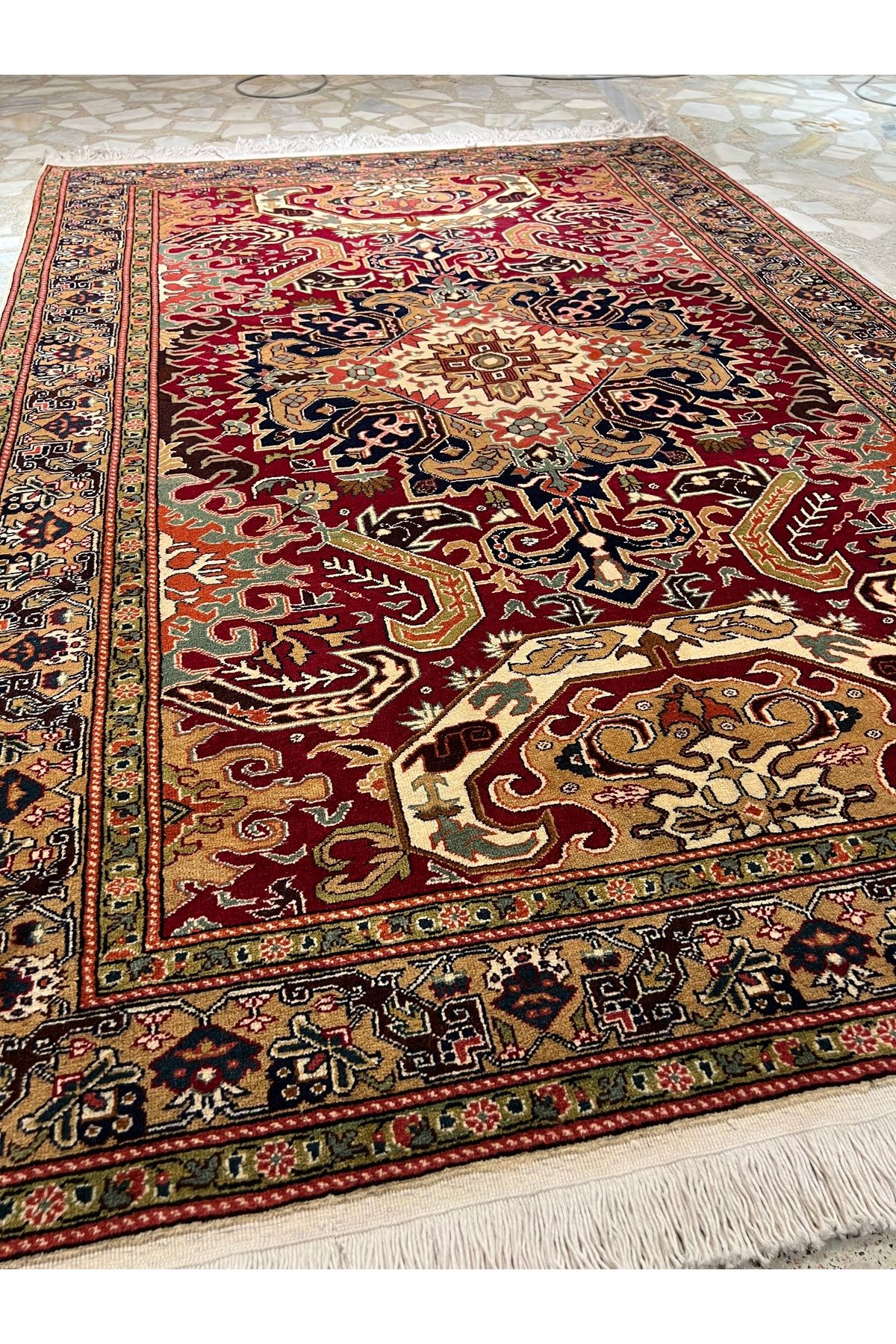 RD RAMAZAN DAĞ EL HALI SANATI El Dokuma Kayseri Hacılar Dokuması Birinci Sınıf Kalitesi Muhteşem Bir Eser Ebat 130x150