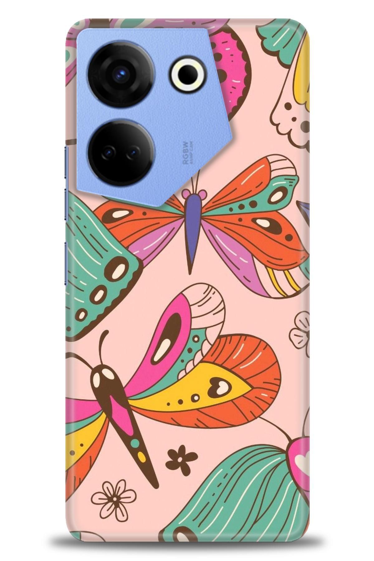 TECNO Camon 20 Pro 4G (CK7n)İle Uyumlu HD Baskılı Kılıf - Karışık Seri - 120