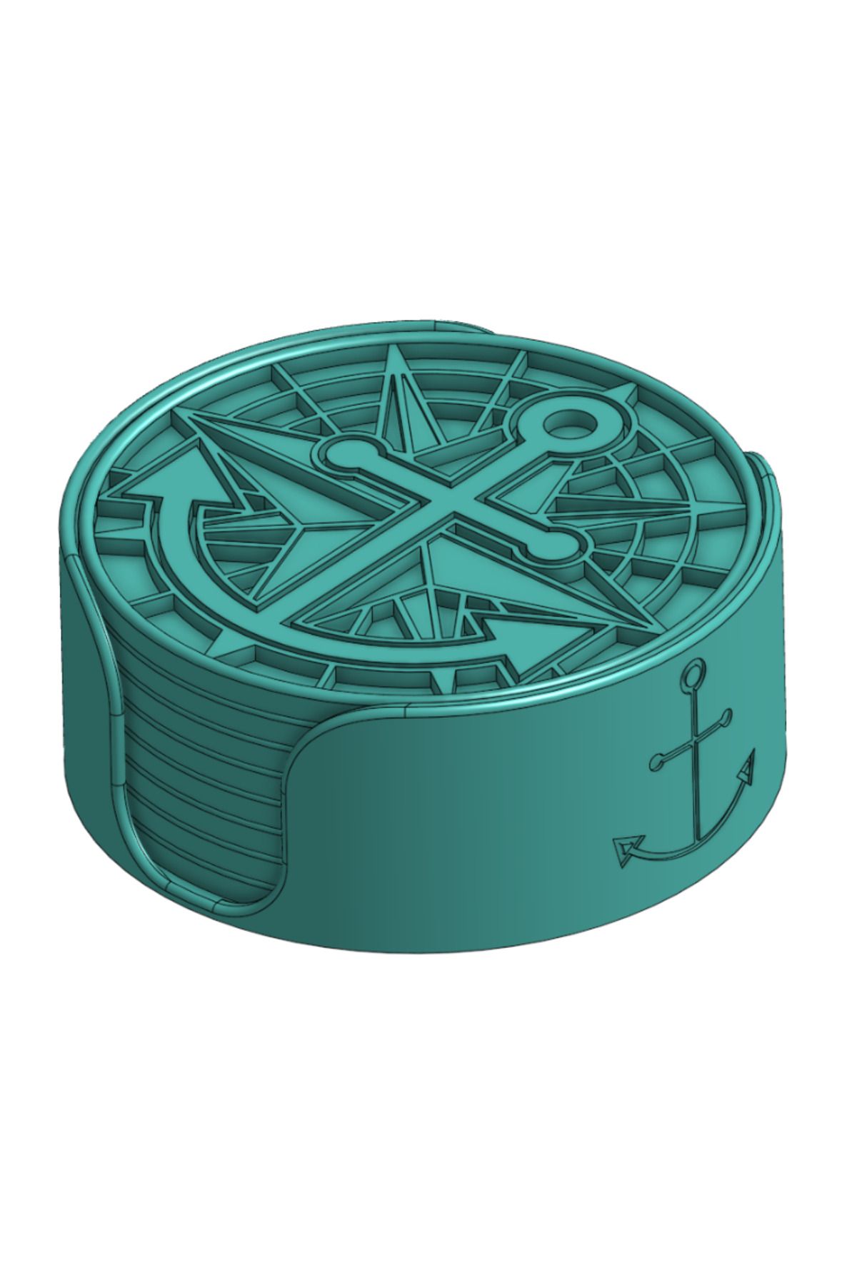 Vision Craft Çapa Coaster ve Tutucu (3 Adet)