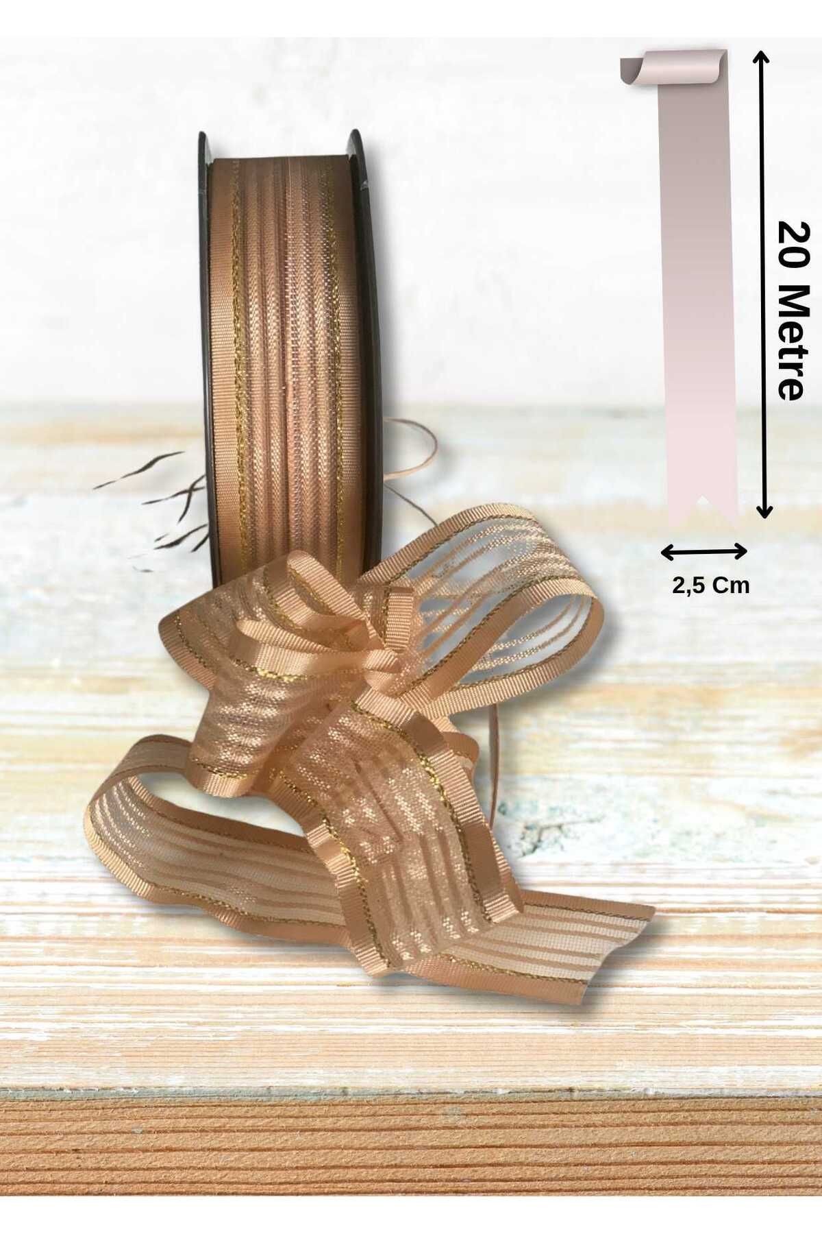 EL İŞİ DİY CRAFT Çekme Kurdele 2,5 cm x 20 metre El İşi, Hediye Paketleme, DIY, Süsleme İçin Fiyonk Yapımına Uygun