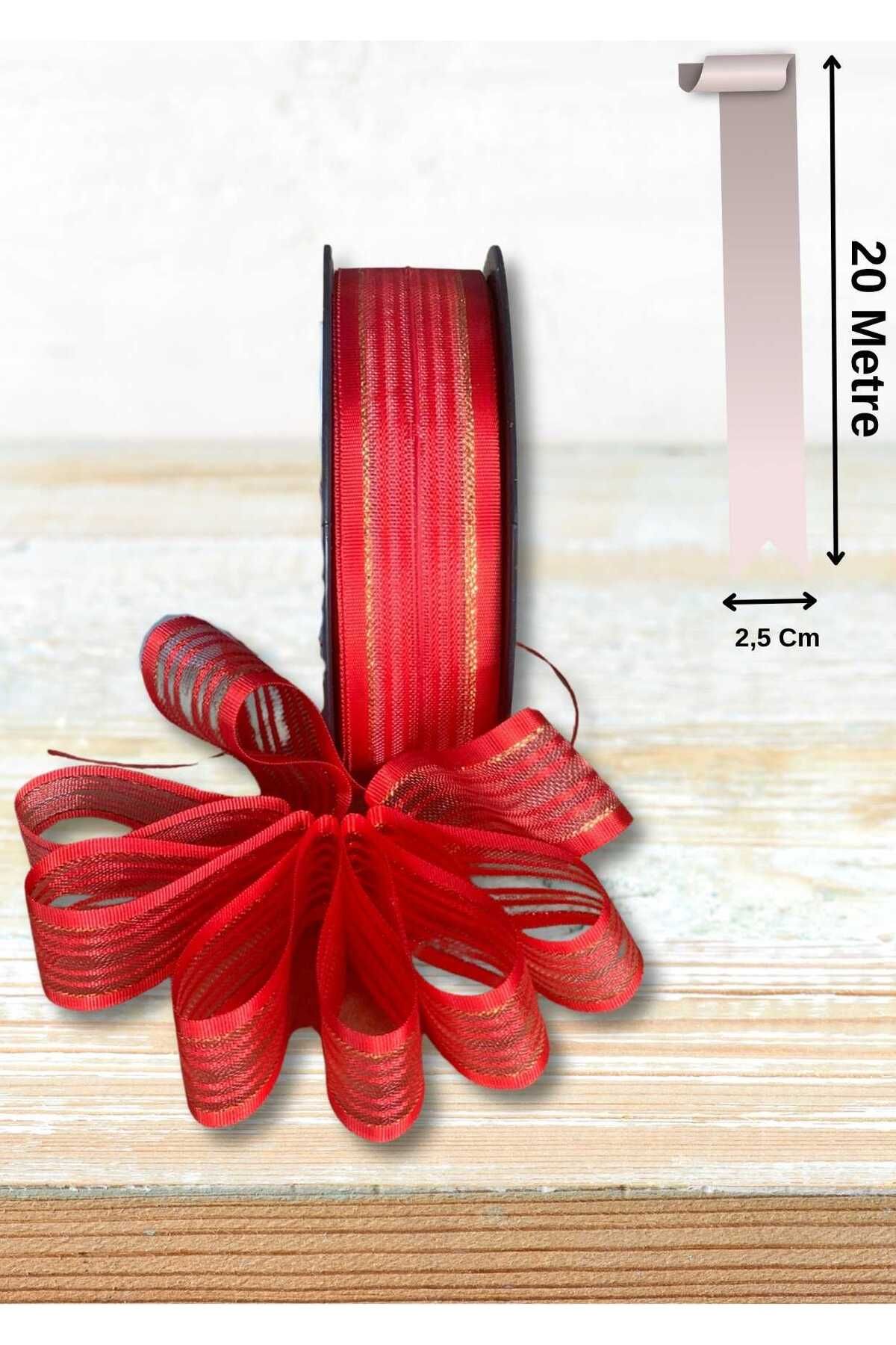 EL İŞİ DİY CRAFT Çekme Kurdele 2,5 cm x 20 metre El İşi, Hediye Paketleme, DIY, Süsleme İçin Fiyonk Yapımına Uygun