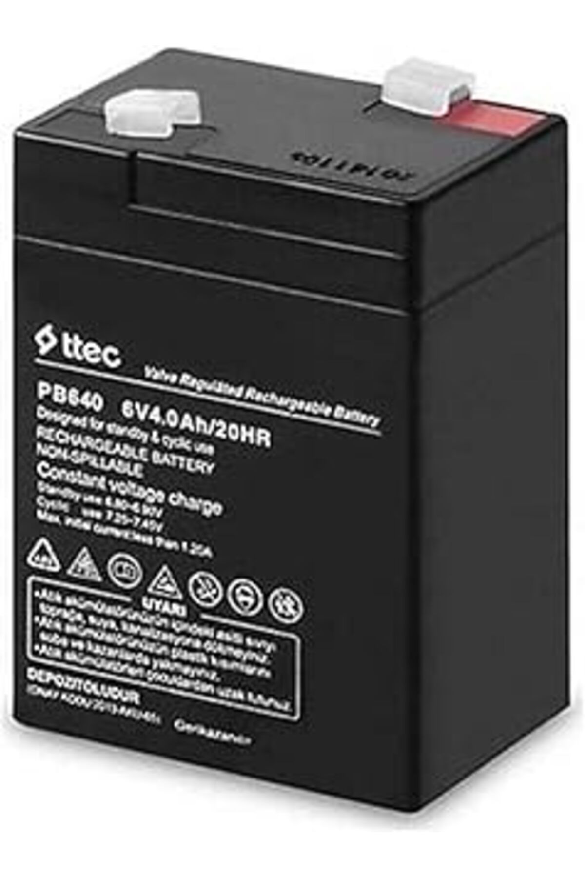 Mu Art Ahşap Ttec Haue_6V4Ah/20Hr Ttec Valve Regulated Rechargeable Battary - 6 Volt 4 Amper Akü Şarj Edilebilir