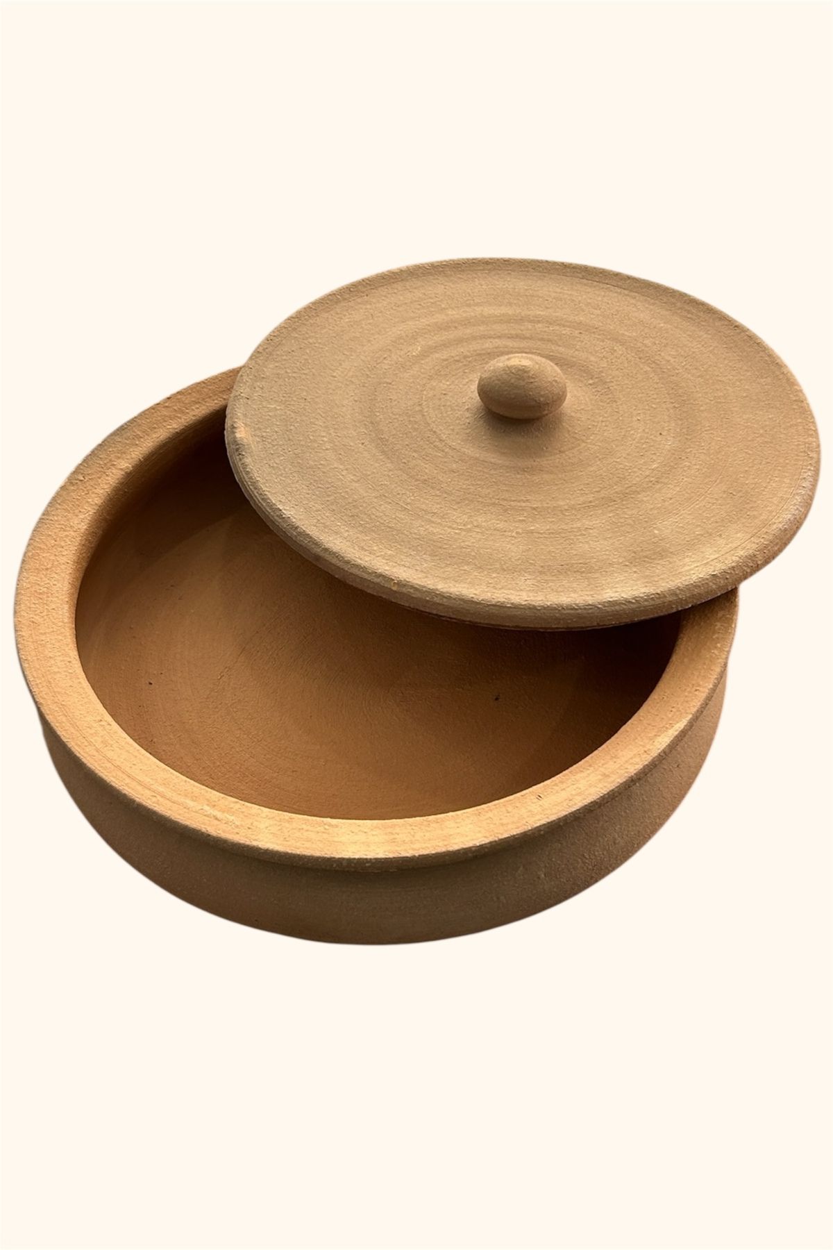AdenArt Büyük Boy Kapaklı Toprak Güveç-fırın Kabı- Fırın Tepsisi 8-10 Kişilik 37 Cm (YALNIZCA FIRIN IÇİN)