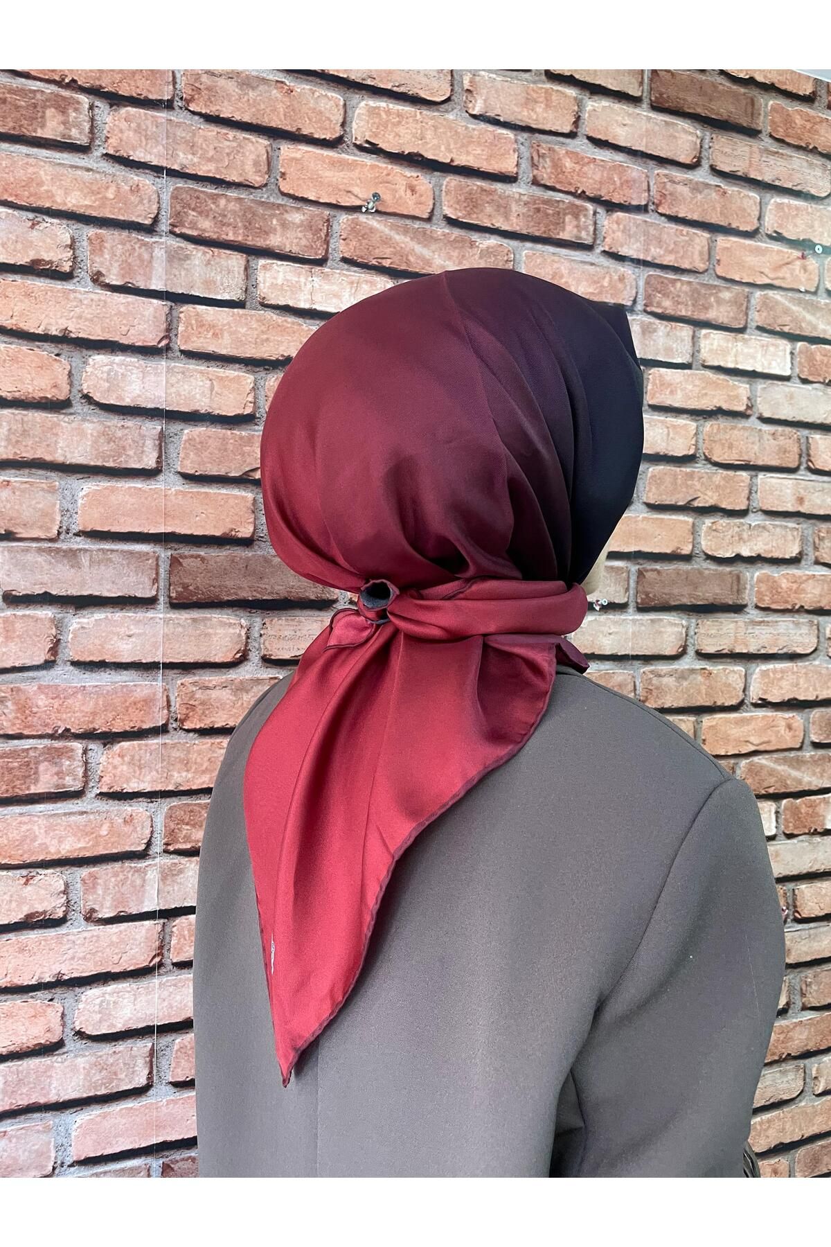 Levidor kırmızı siyah geçişli twill ipek