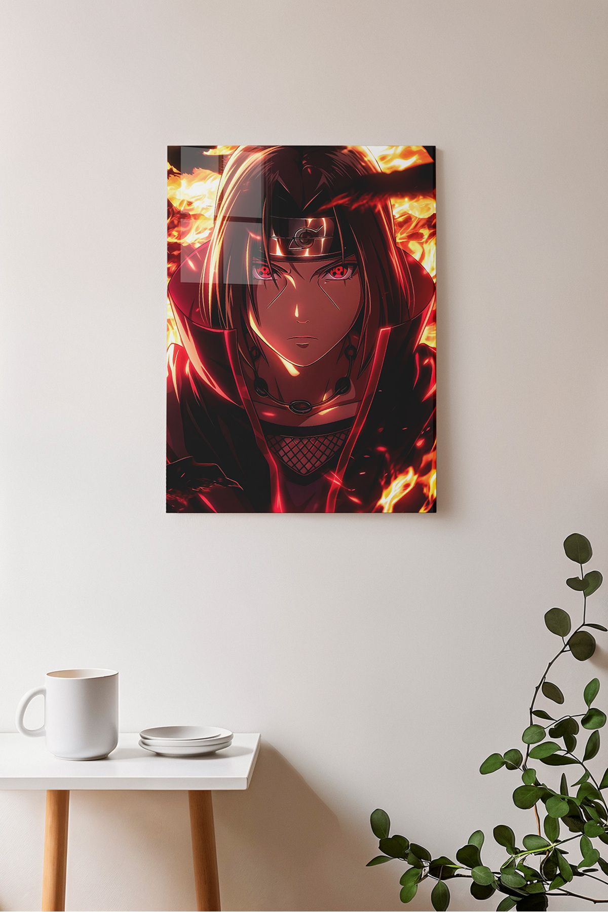 Ayabak Metal Poster Anime Naruto Itcahi Uchiha - Dekoratif Metal Poster - Hediyelik Çerçevesiz Tablo