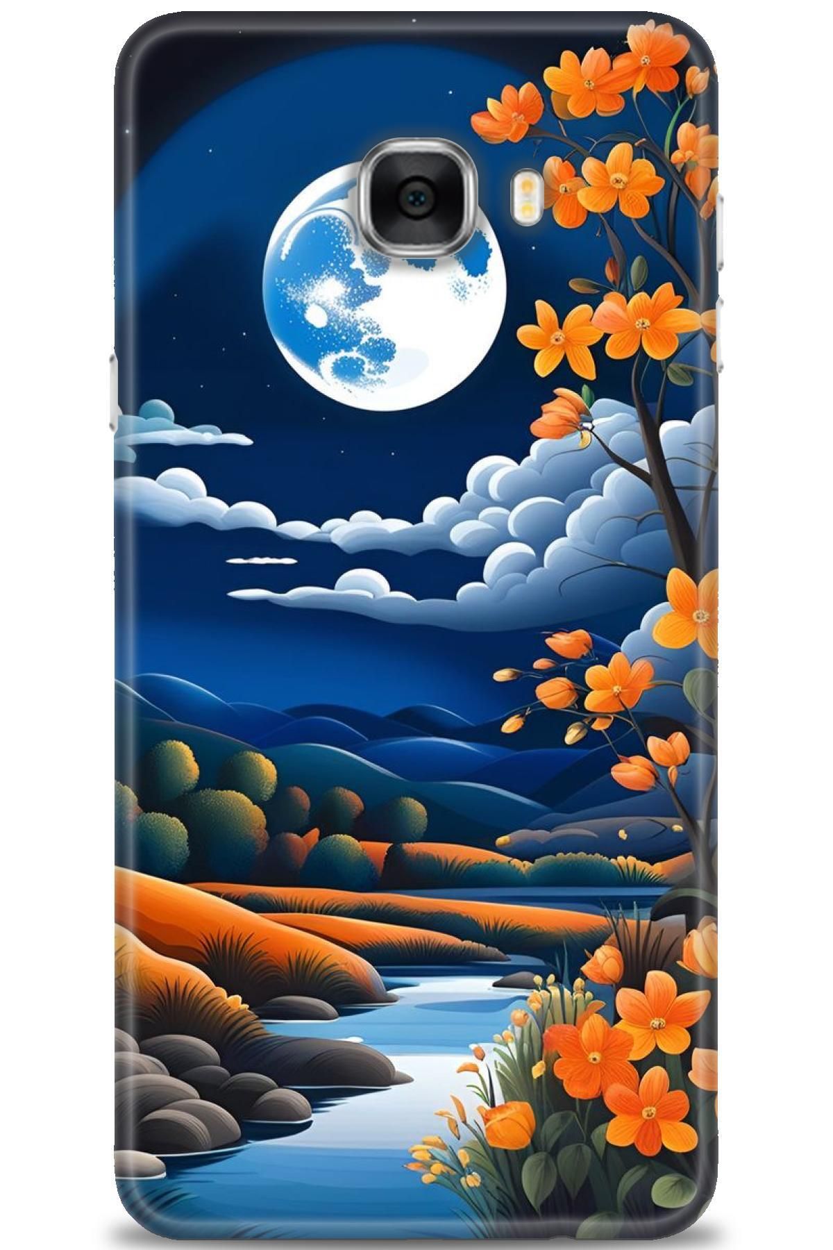 CooperTech Samsung Galaxy C7 İle Uyumlu HD Baskılı Desenli Silikon Kılıf - 623
