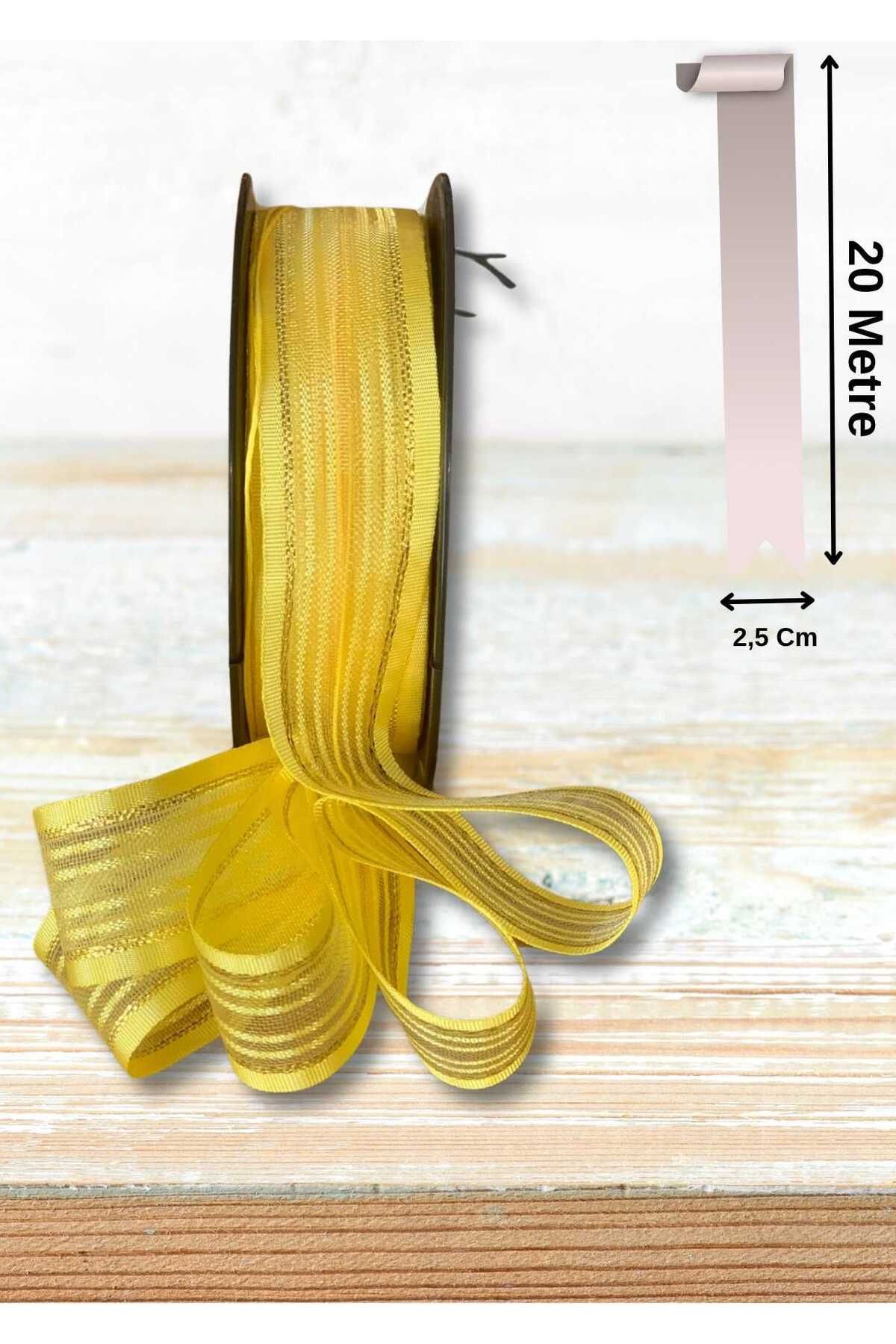 EL İŞİ DİY CRAFT Çekme Kurdele 2,5 cm x 20 metre El İşi, Hediye Paketleme, DIY, Süsleme İçin Fiyonk Yapımına Uygun