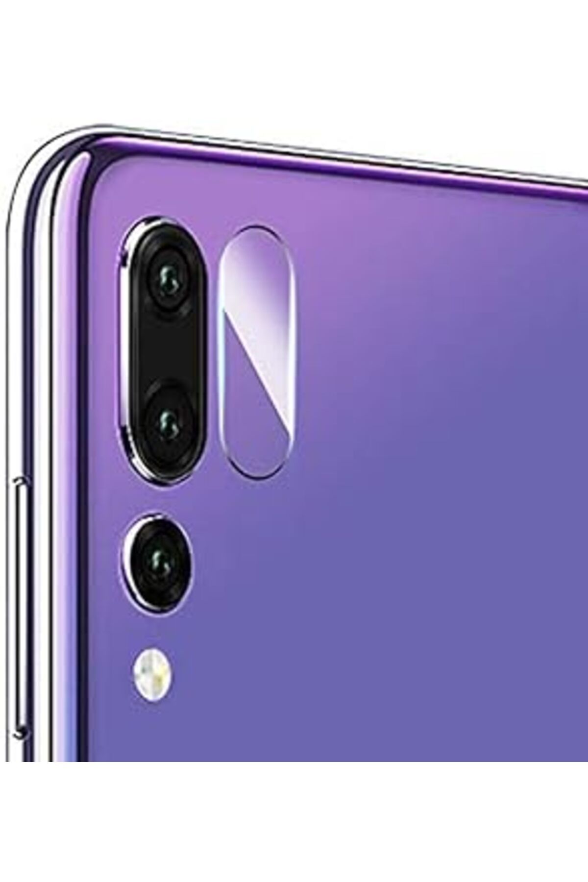 Qedii Huawei P20 Pro Uyumlu Kamera Koruyucu Cam (Şeffaf)