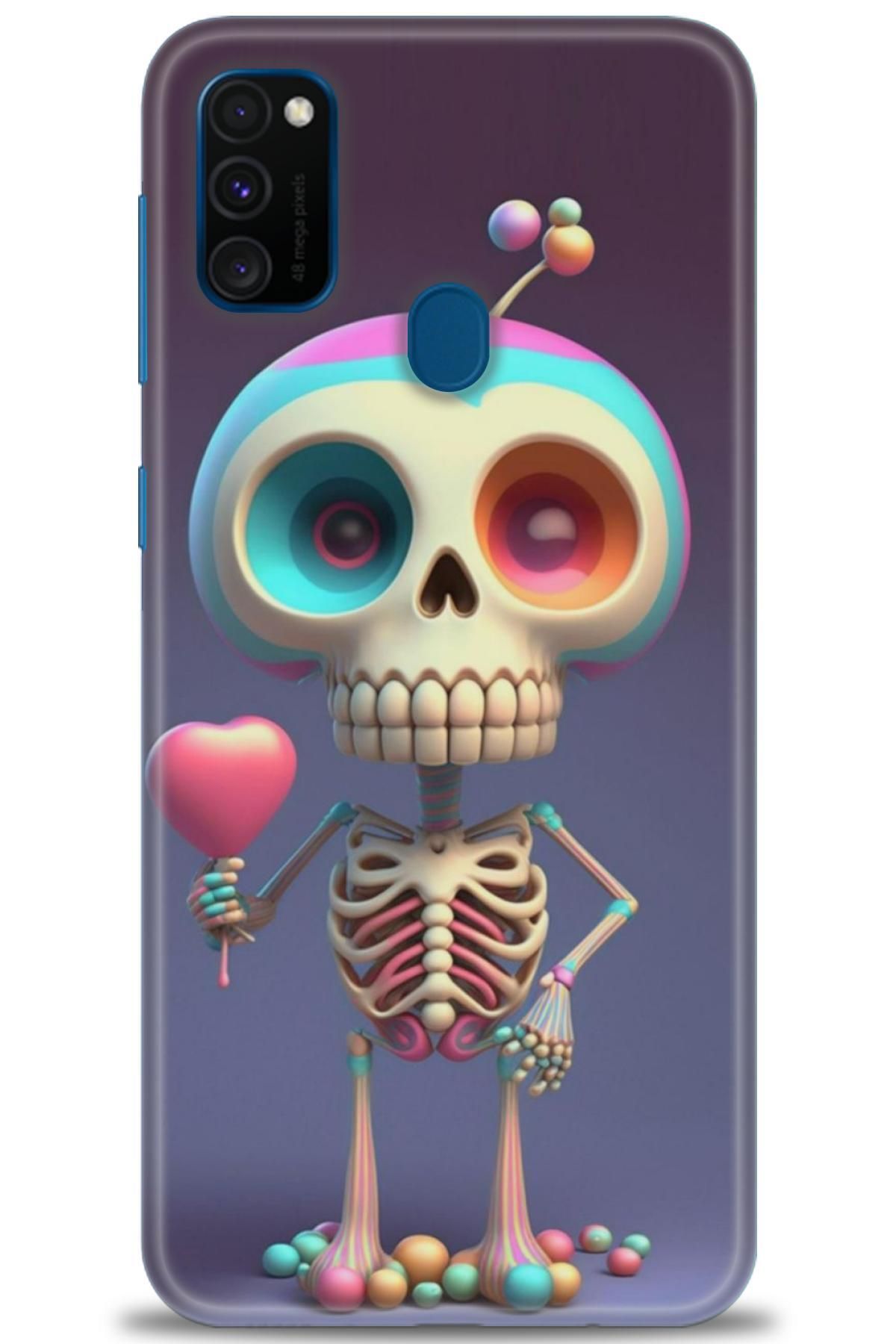 CooperTech Samsung Galaxy M21 İle Uyumlu HD Baskılı Desenli Silikon Kılıf - 795