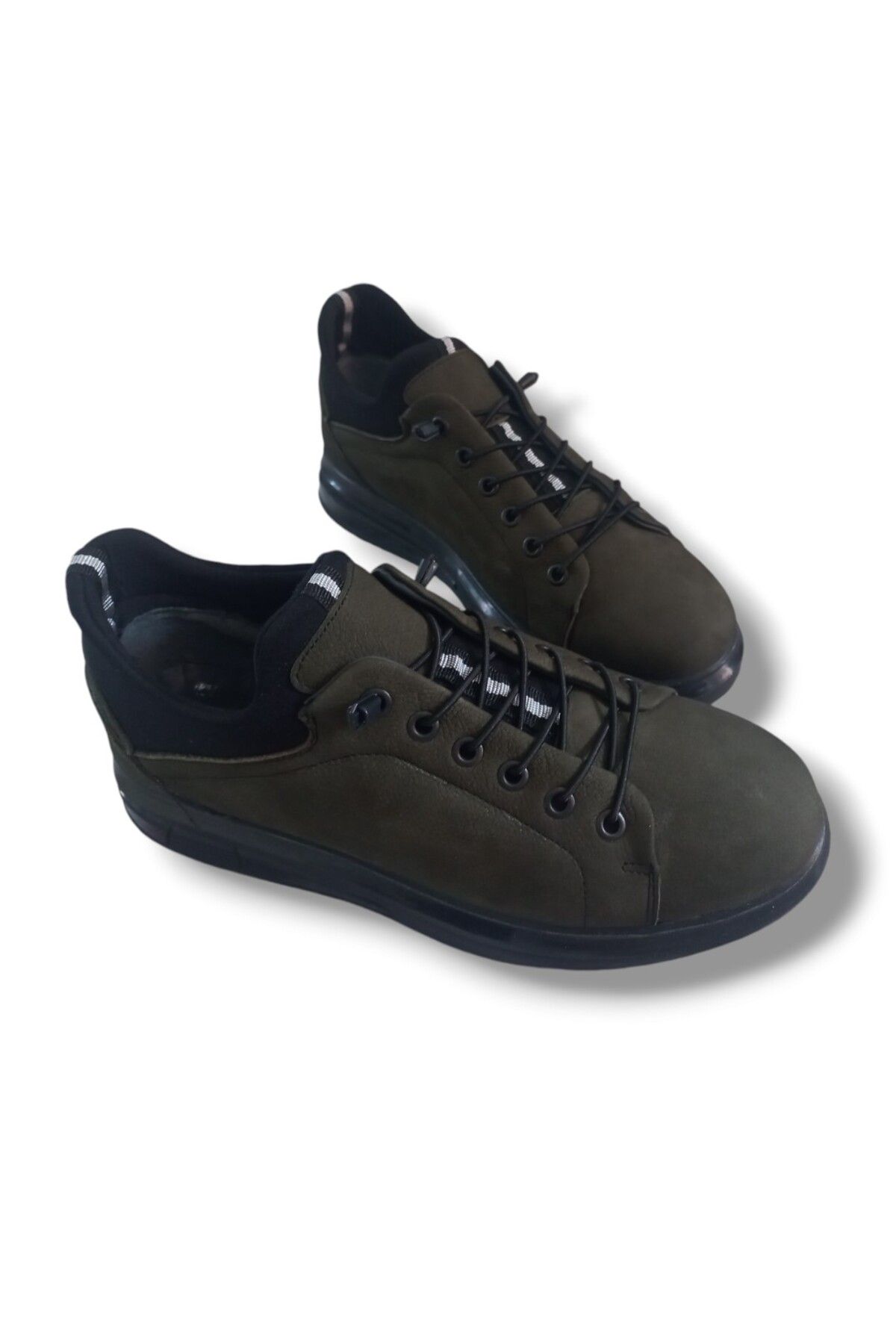 Growish GR222 Hakiki Süet Deri Günlük Kullanım Koyu Yeşil Erkek Sneaker Ayakkabı