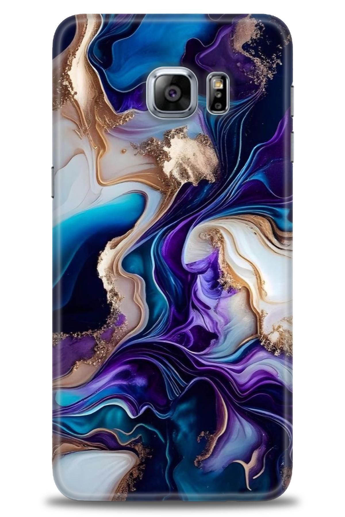 CooperTech Samsung Galaxy S6 Edge Plus İle Uyumlu HD Baskılı Desenli Silikon Kılıf - 48