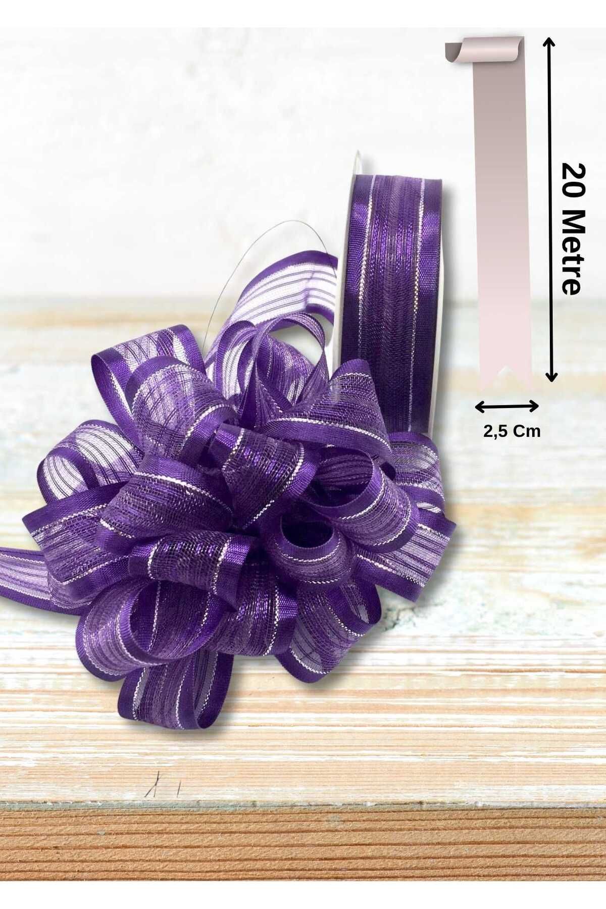 EL İŞİ DİY CRAFT Çekme Kurdele 2,5 cm x 20 metre El İşi, Hediye Paketleme, DIY, Süsleme İçin Fiyonk Yapımına Uygun