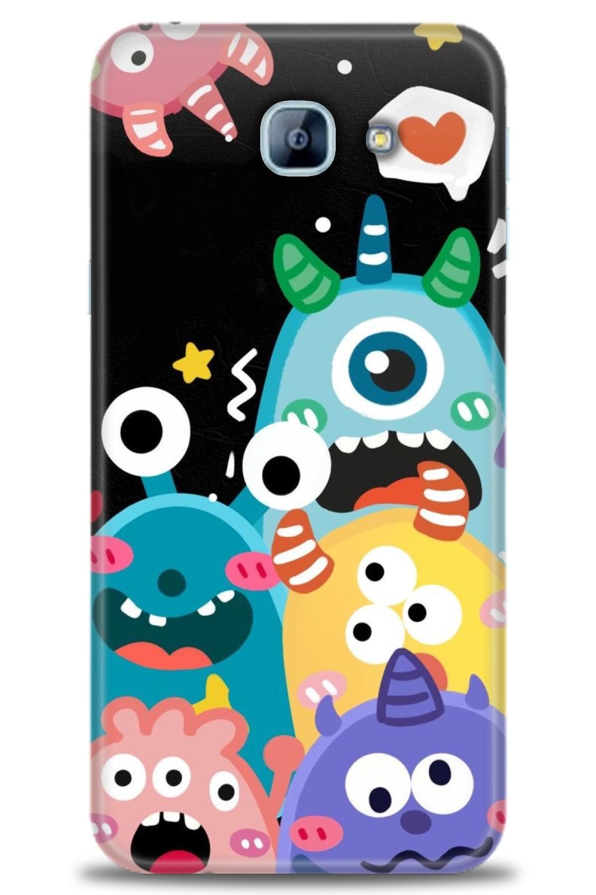 CooperTech Samsung Galaxy A8 2016 İle Uyumlu HD Baskılı Desenli Silikon Kılıf - 876