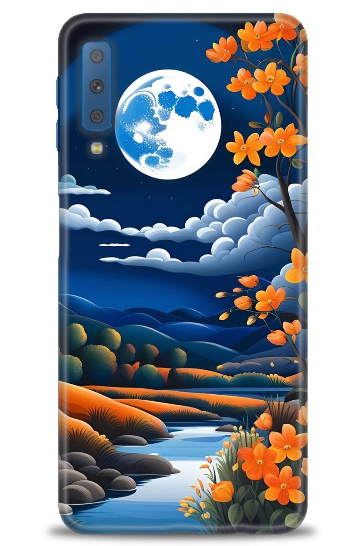 CooperTech Samsung Galaxy A7 2018 İle Uyumlu HD Baskılı Desenli Silikon Kılıf - 623