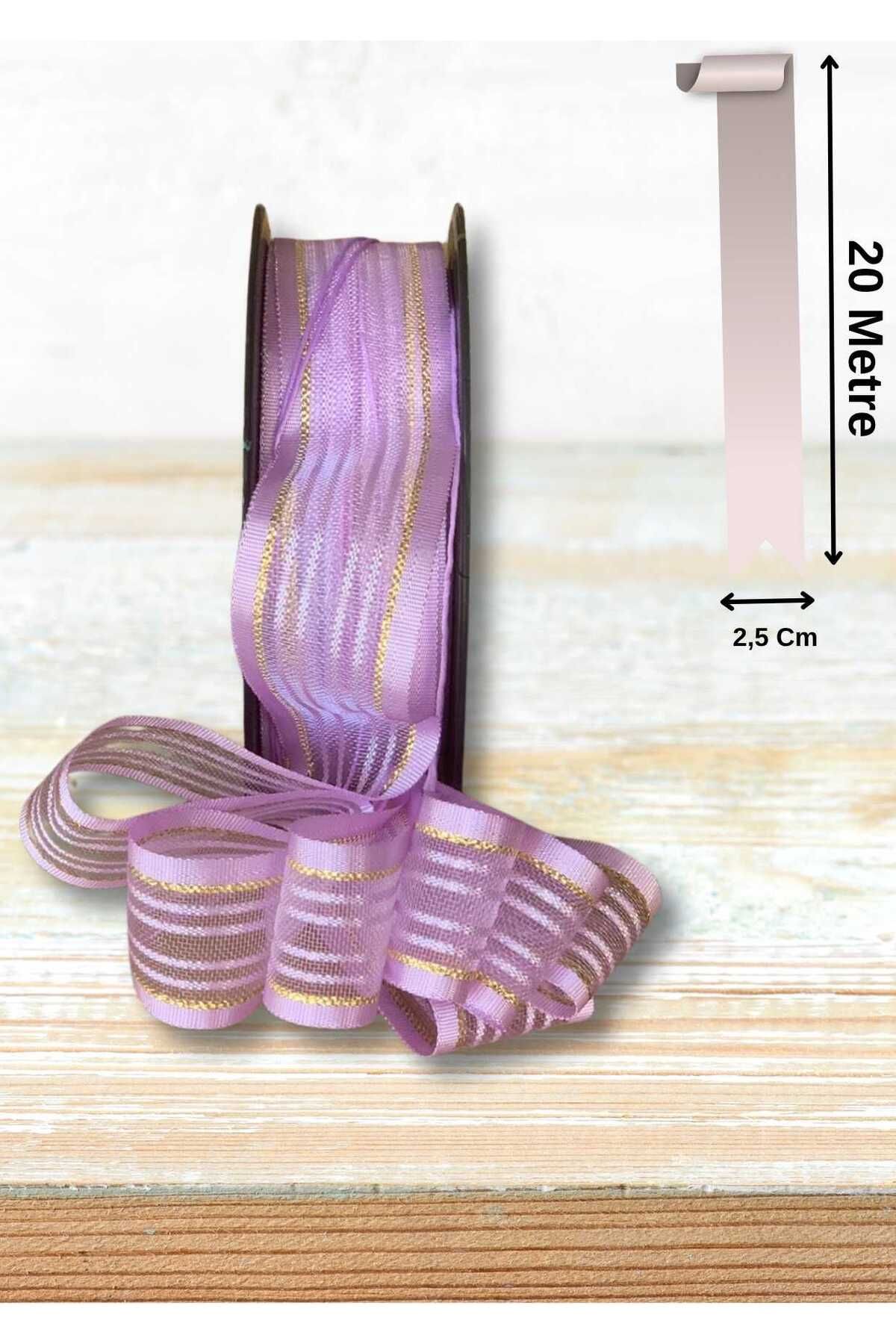 EL İŞİ DİY CRAFT Çekme Kurdele 2,5 cm x 20 metre El İşi, Hediye Paketleme, DIY, Süsleme İçin Fiyonk Yapımına Uygun