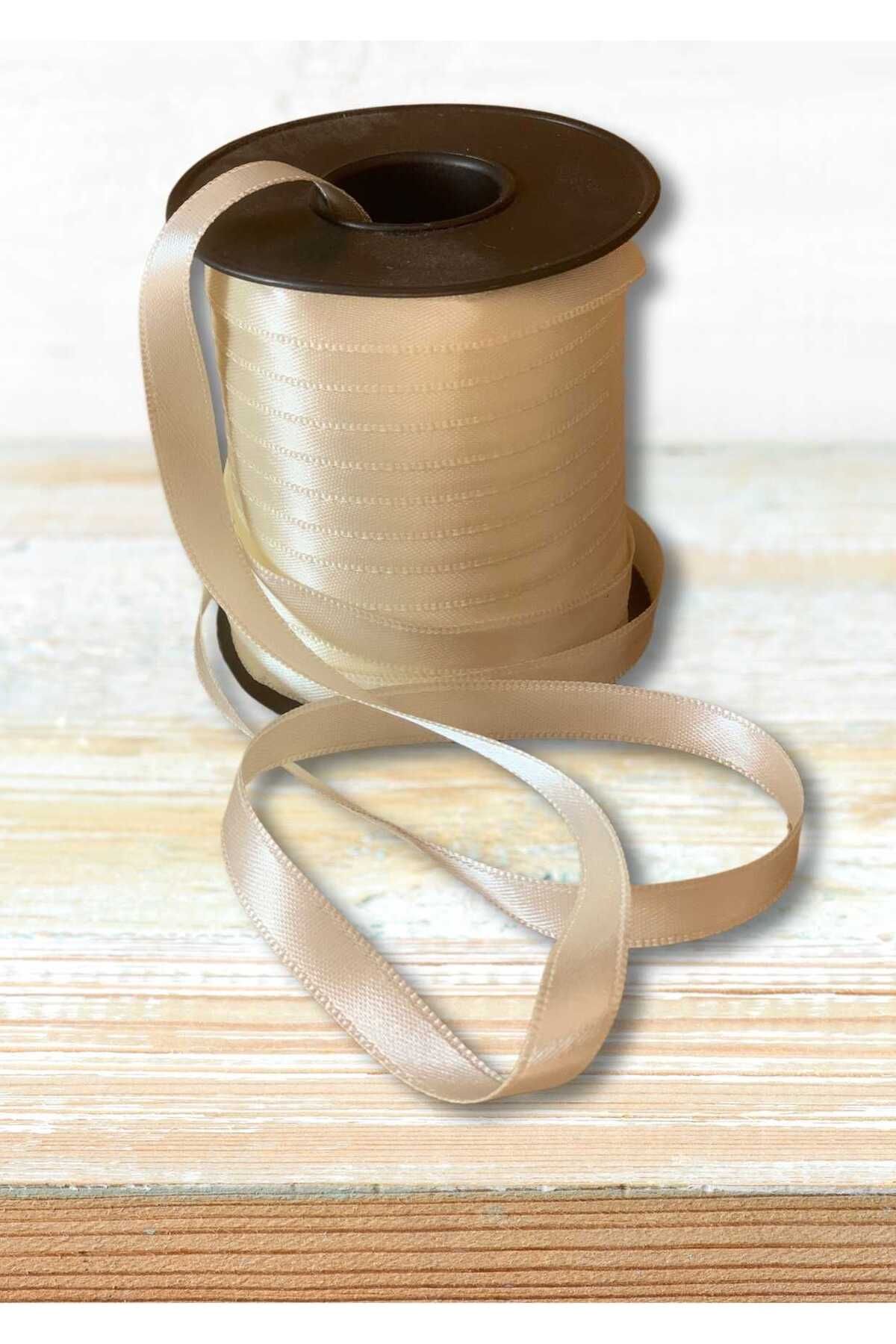 EL İŞİ DİY CRAFT Saten Kumaş Kurdele 1 cm x 100 metre El İşi Hediye Paketleme DIY Süsleme Şerit Fiyonk Yapı Dekoratif