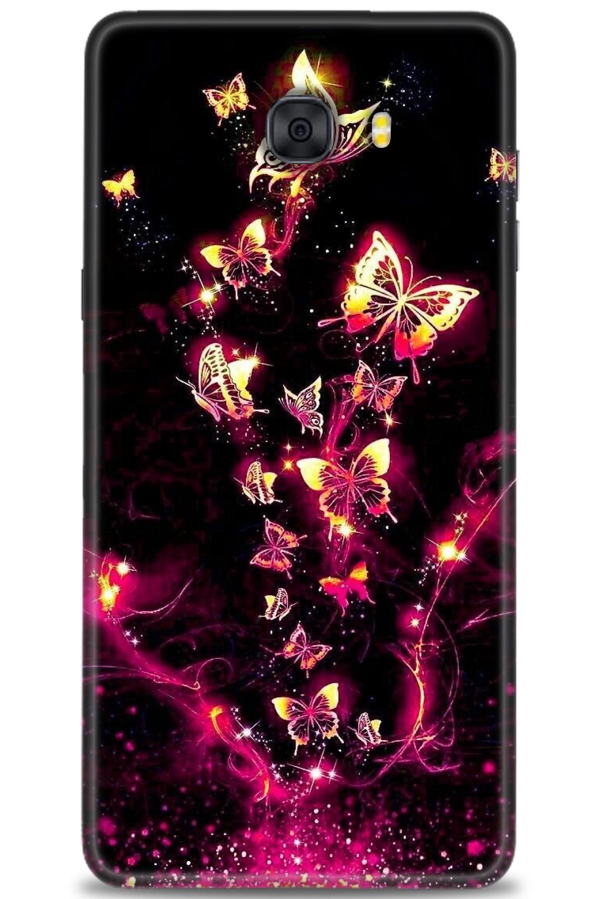 CooperTech Samsung Galaxy C9 Pro İle Uyumlu HD Baskılı Desenli Silikon Kılıf - 614