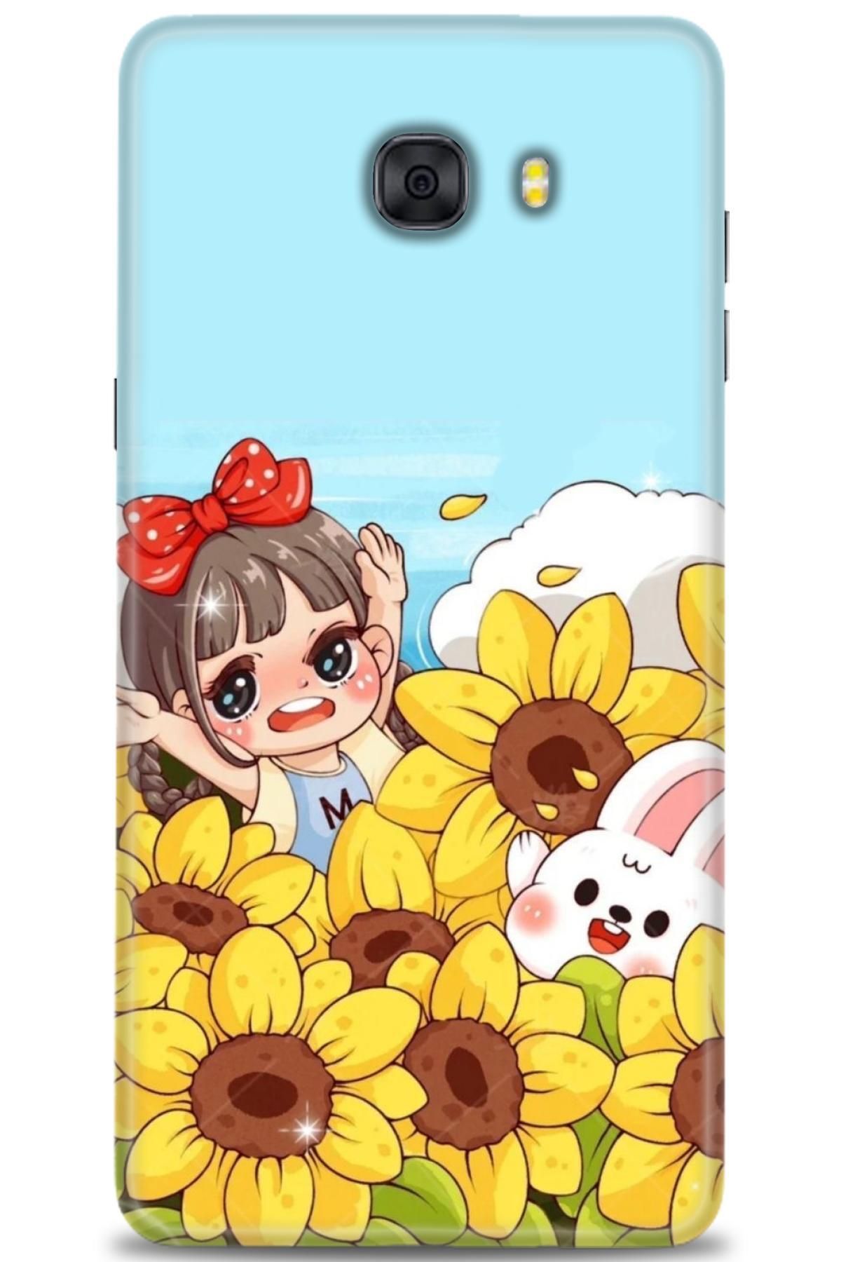 CooperTech Samsung Galaxy C9 Pro İle Uyumlu HD Baskılı Desenli Silikon Kılıf - 506