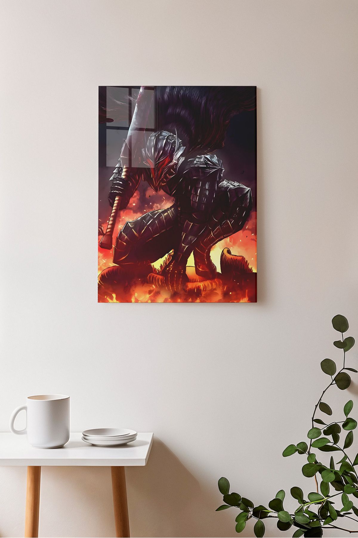 Ayabak Metal Poster Anime Berserk Guts - Dekoratif Metal Poster - Hediyelik Çerçevesiz Tablo