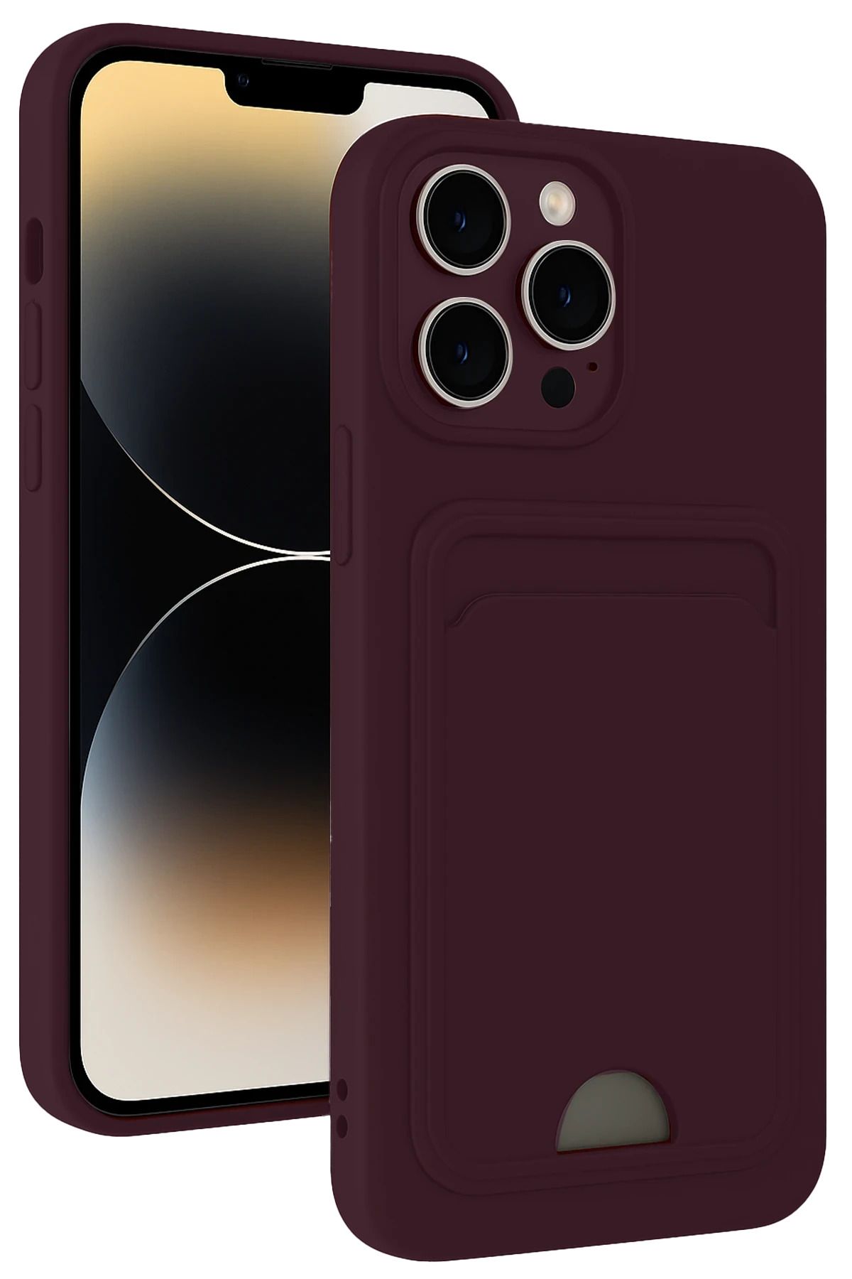cepmoda iPhonE 13 PRO MAX | Kartlıklı Slim Telefon Kılıfı - Yumuşak iNce Silikon Kapak | MOR