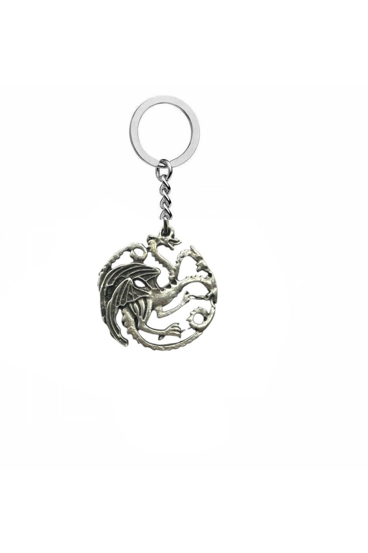 Herşey Nota Thrones Targaryen Ejderha Figürlü Unisex Anahtarlık – Güç, Ateş ve Hanedan Temalı Aksesuar