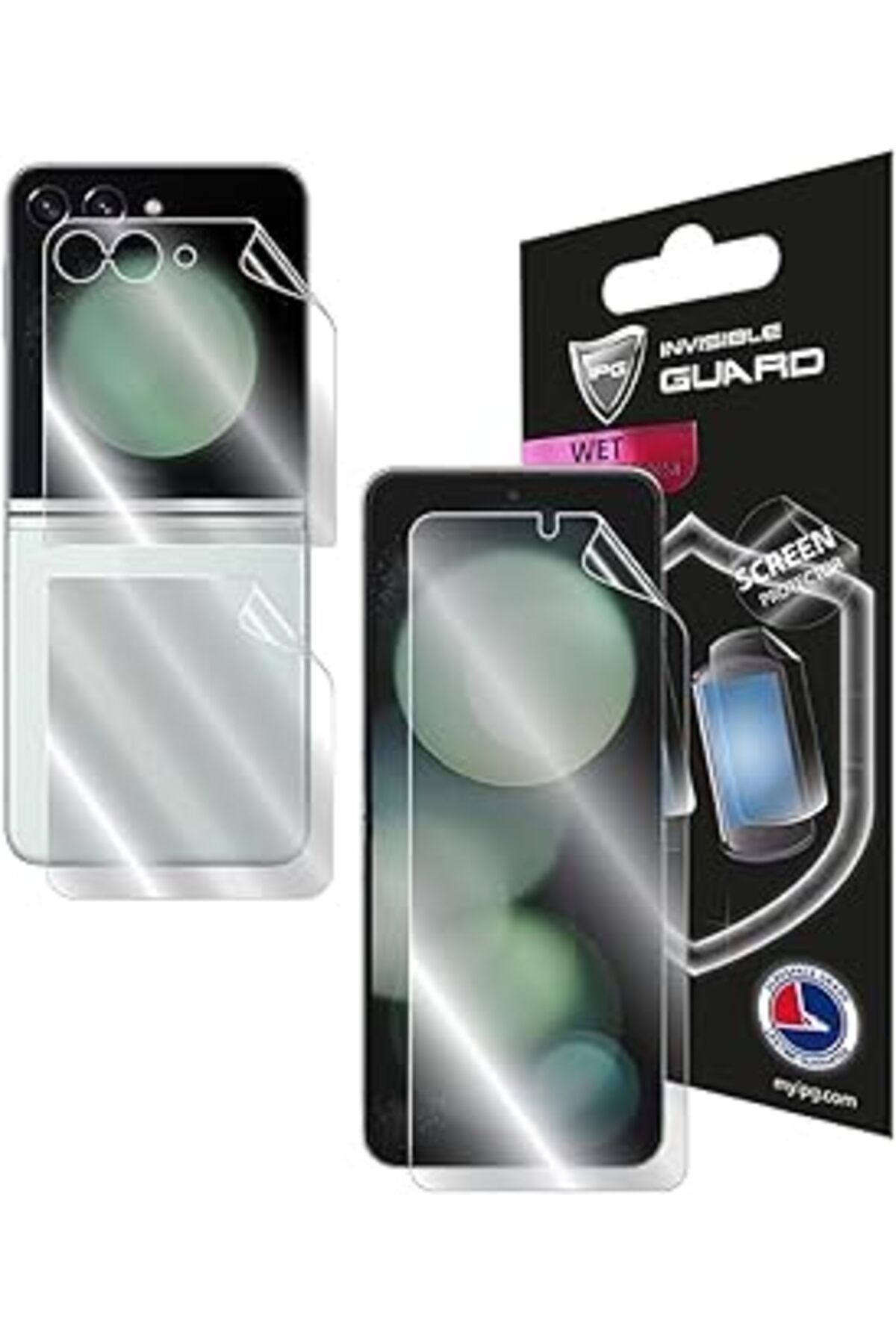 Qedii Ipg Samsung Galaxy Z Flip 5 Görünmez Ekran Koruyucu (Ön Ve Iç Ekran)