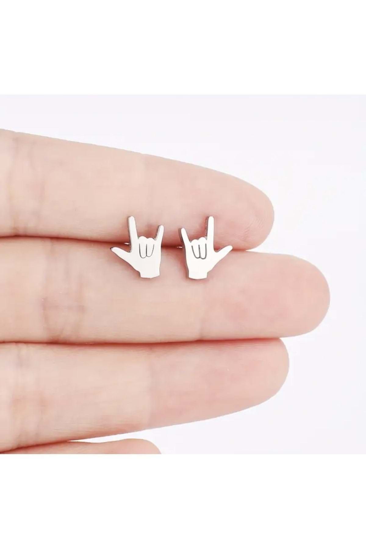 ACAR TAKI ERKEK OK İŞARETİ ÇELİK KÜPE 1CM-GÜMÜŞ RENK ACR5501
