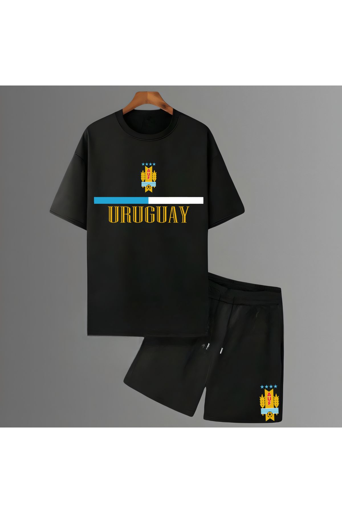 Biy Store Uruguay milli takım forma unisex tişört kısa kollu t-shirt şort takımı