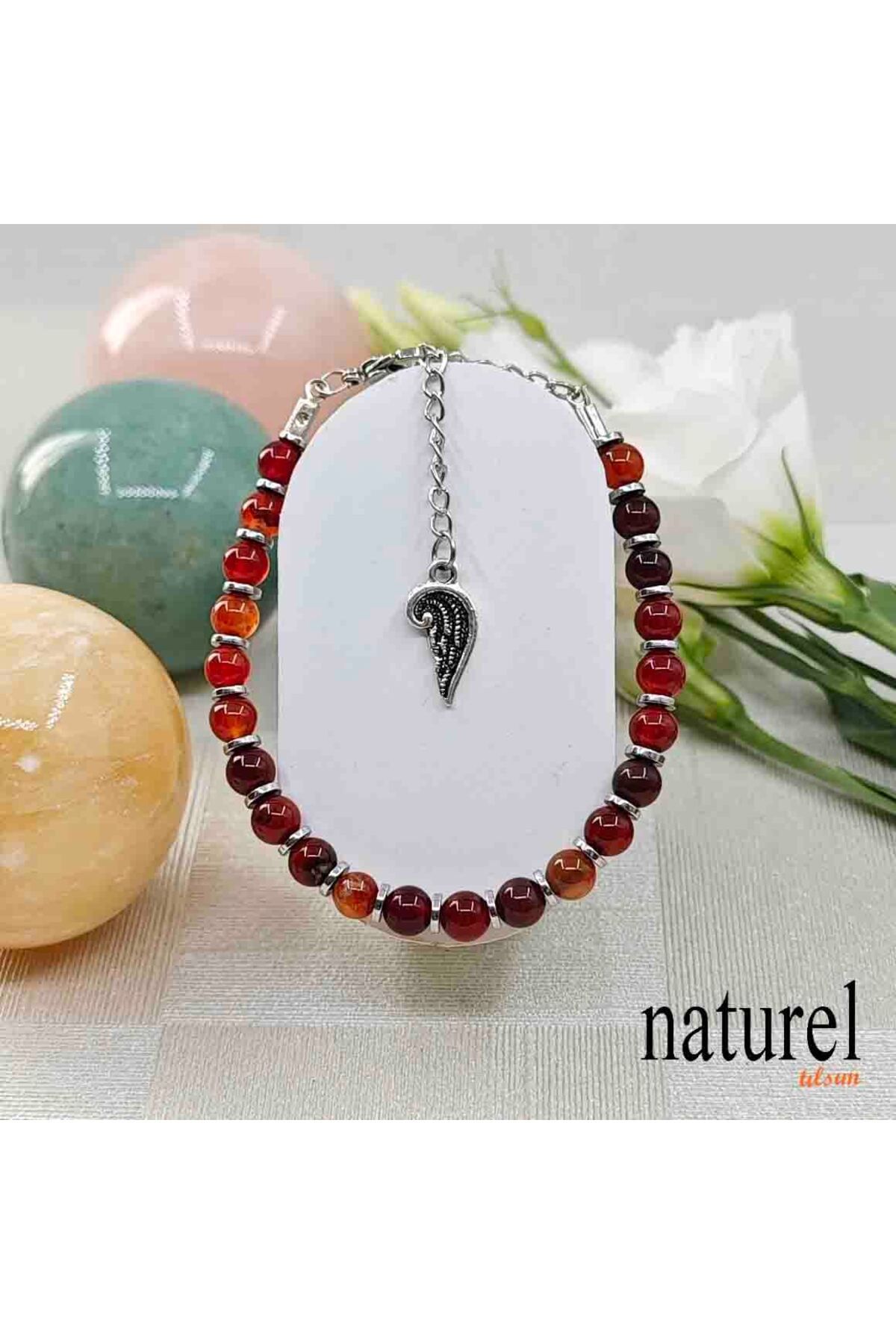 Naturel Tılsım Akik Doğal Taş 6mm Bileklik