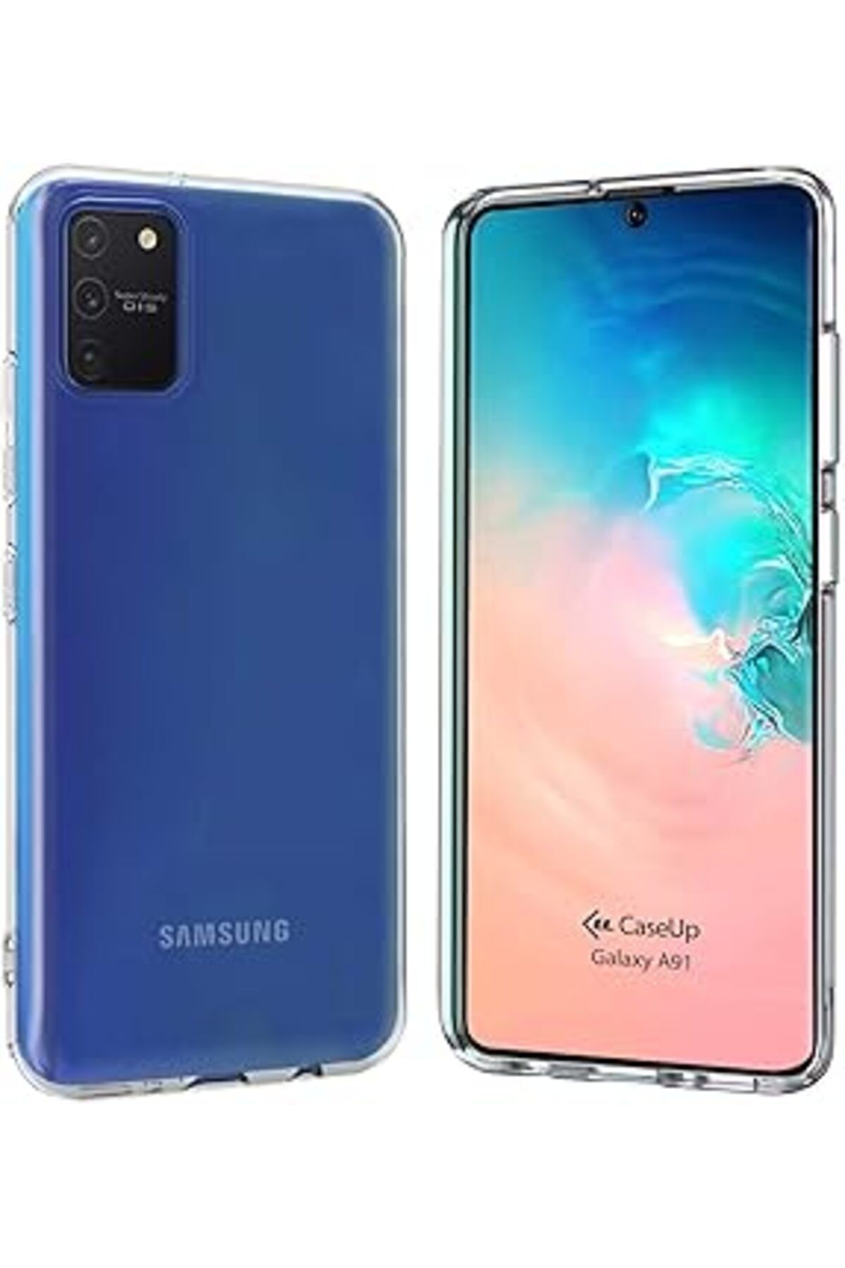 Pazarcan Caseup Samsung Galaxy A91, Caseup İnce Şeffaf Silikon Uyumlu Kılıf