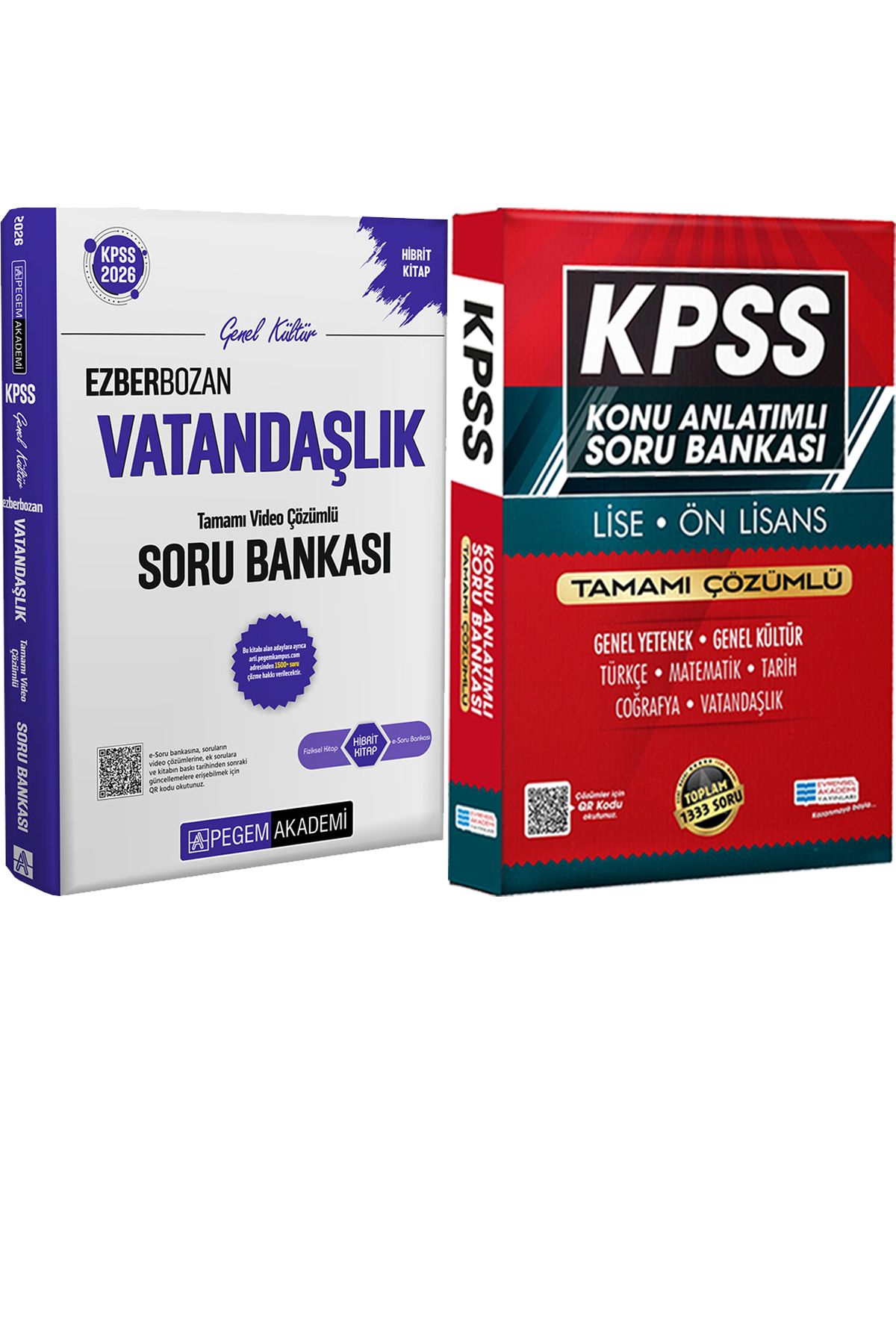 Pegem Akademi Yayıncılık 2026 KPSS Genel Yetenek Genel Kültür Ezberbozan Vatandaşlık Soru - Lise Önlisans Konu Ant. Soru
