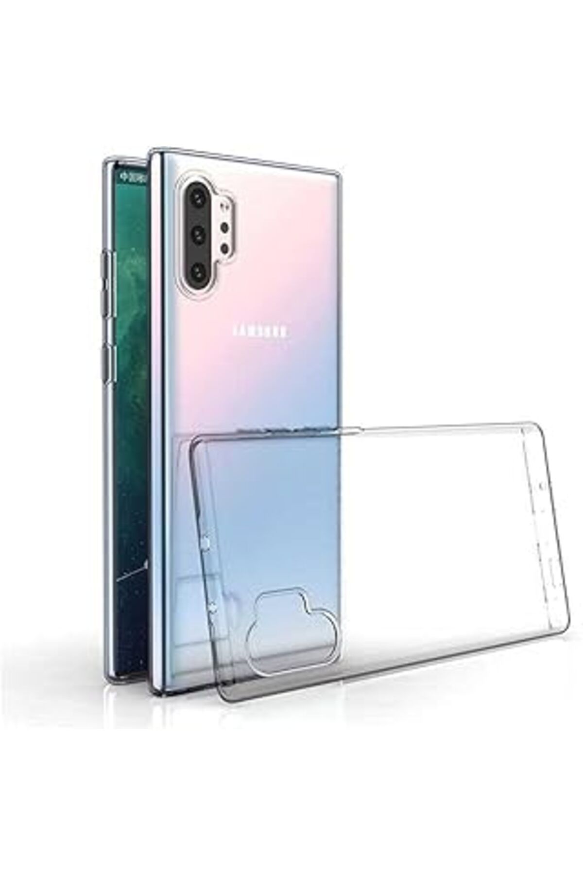 Qedii Zore 9714 Galaxy Note 10 Plus Ile Uyumlu Kılıf, Süper Silikon, Renksiz