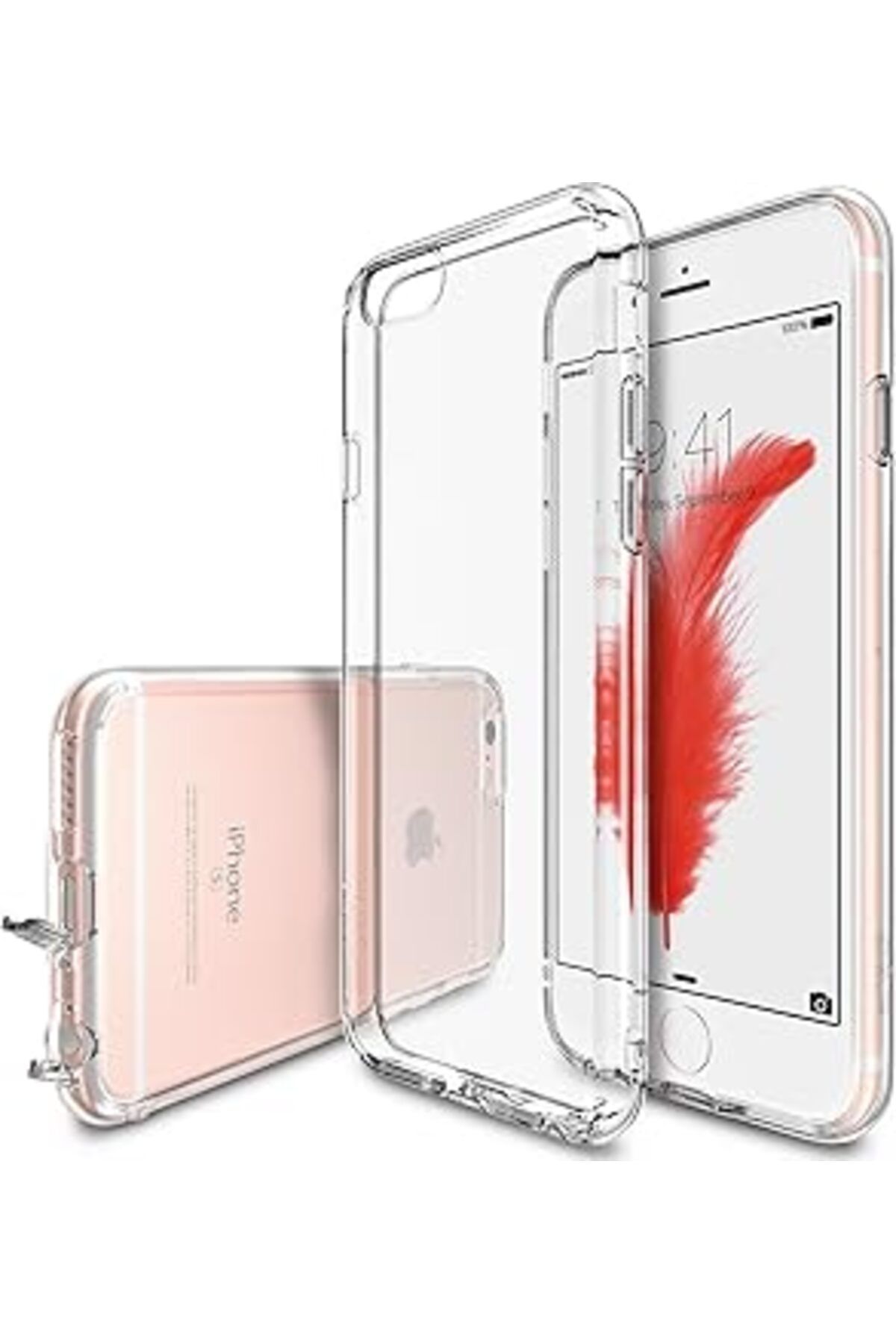 Pazarcan Ringke Air Iphone 6S Plus/ 6 Plus Kılıf Crystal Clear - Ultra Hafif Esnek İnce Şeffaf Transparan