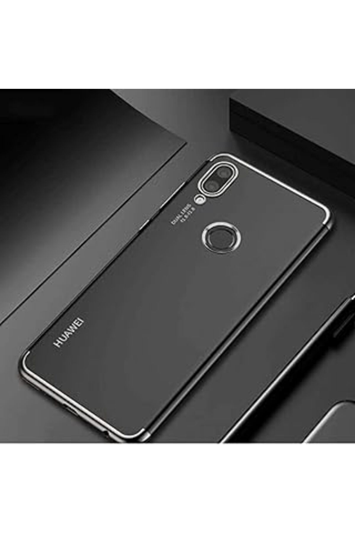 Qedii Zore Huawei Mate 20 Ile Uyumlu Pro Dört Köşeli Lazer Gri Cep Telefonu Kılıfı