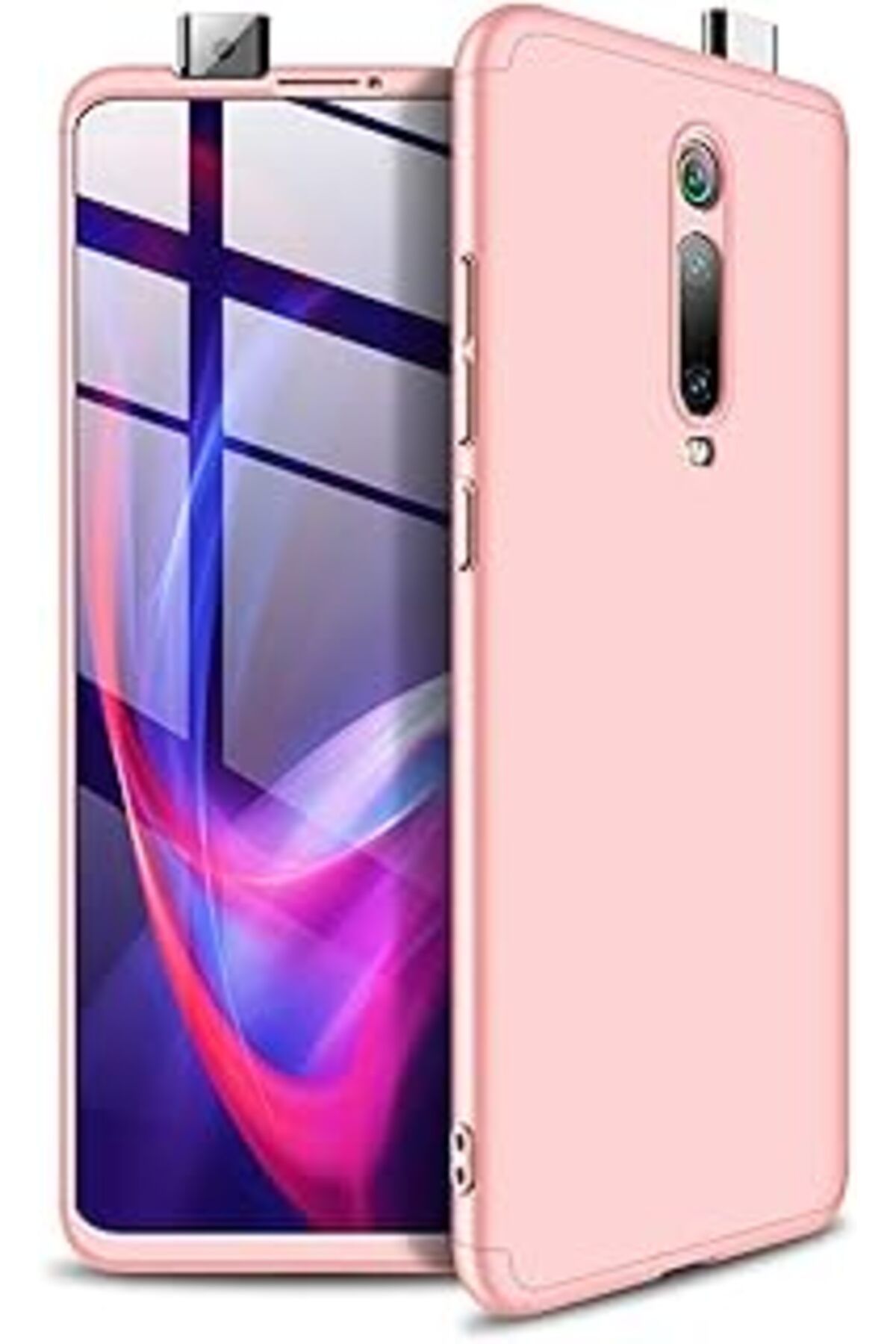 Pazarcan Microsonic Xiaomi Redmi K20 Için Kılıf Double Dip 360 Protective Rose Gold [Redmi K20 Ile Uyumlu Kı